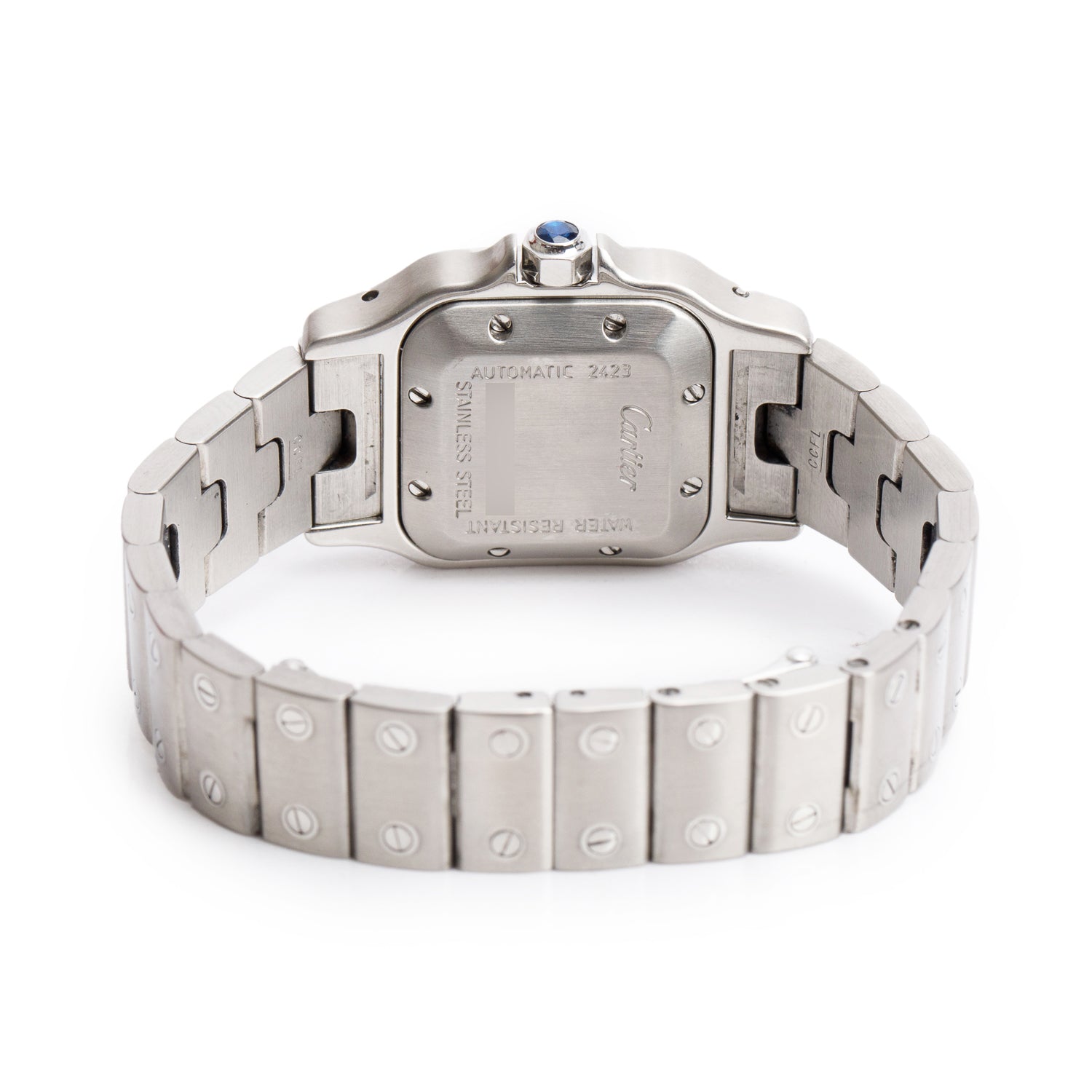 Cartier Stainless Steel Santos de Cartier Galbee Automatic Watch, Small Model Silver Dial 2423