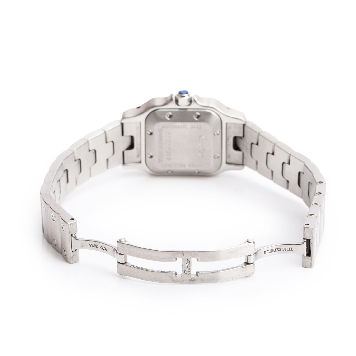 Cartier Stainless Steel Santos de Cartier Galbee Automatic Watch, Small Model Silver Dial 2423