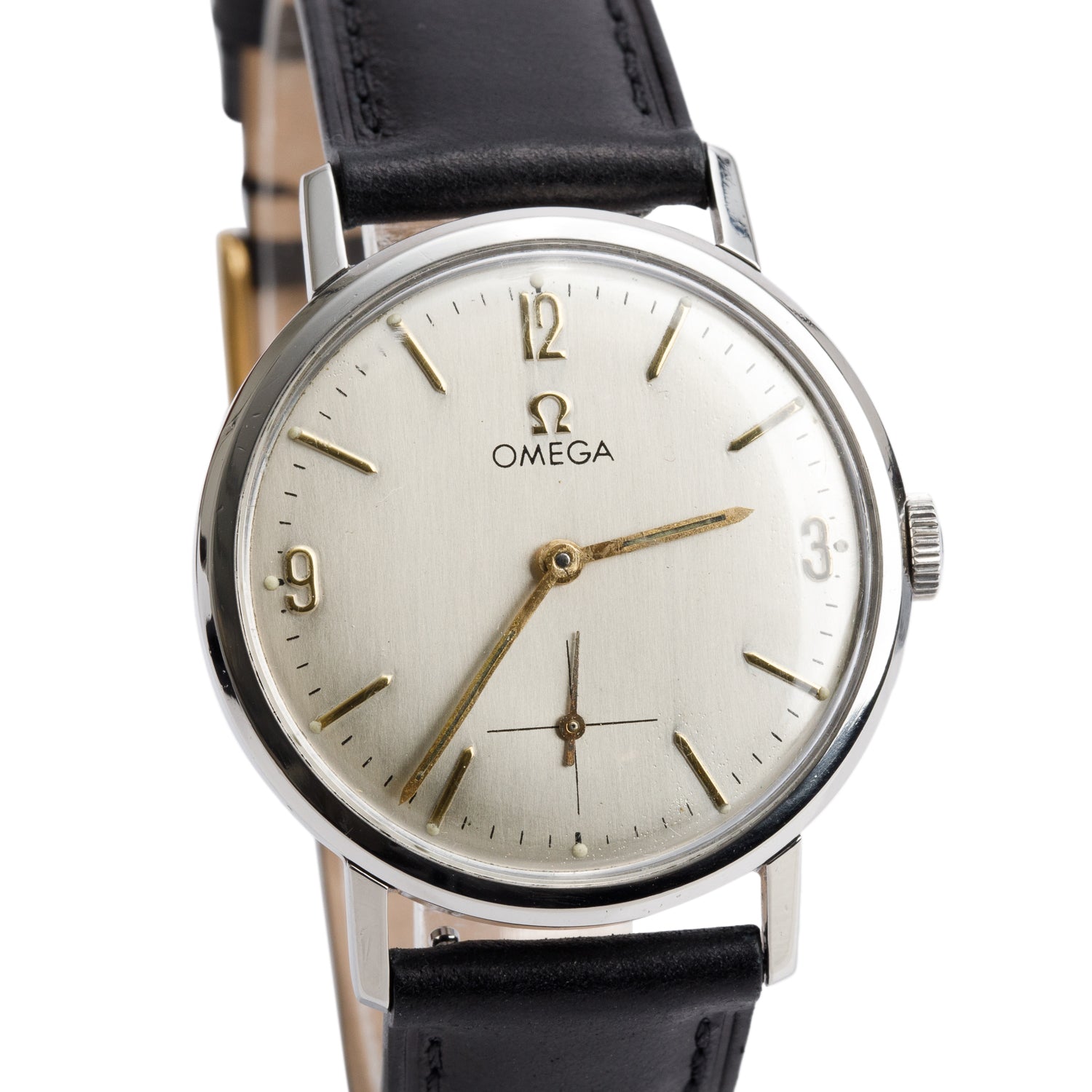 Omega Vintage Stainless Steel Geneve Classic 34 MM Manual Watch