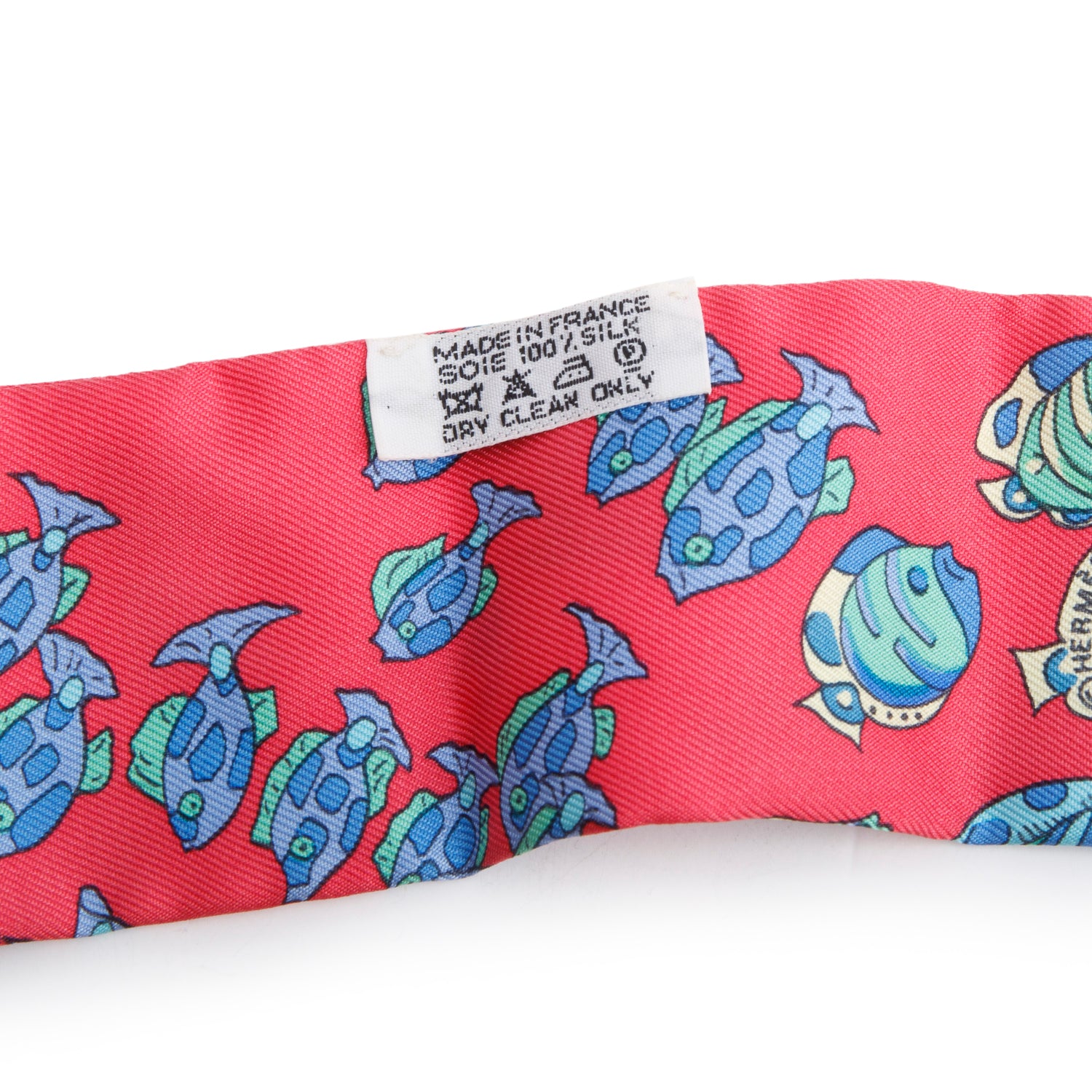 Hermes Pink Multicolor 'Rencontre Oceane' Silk Twilly w/ Box