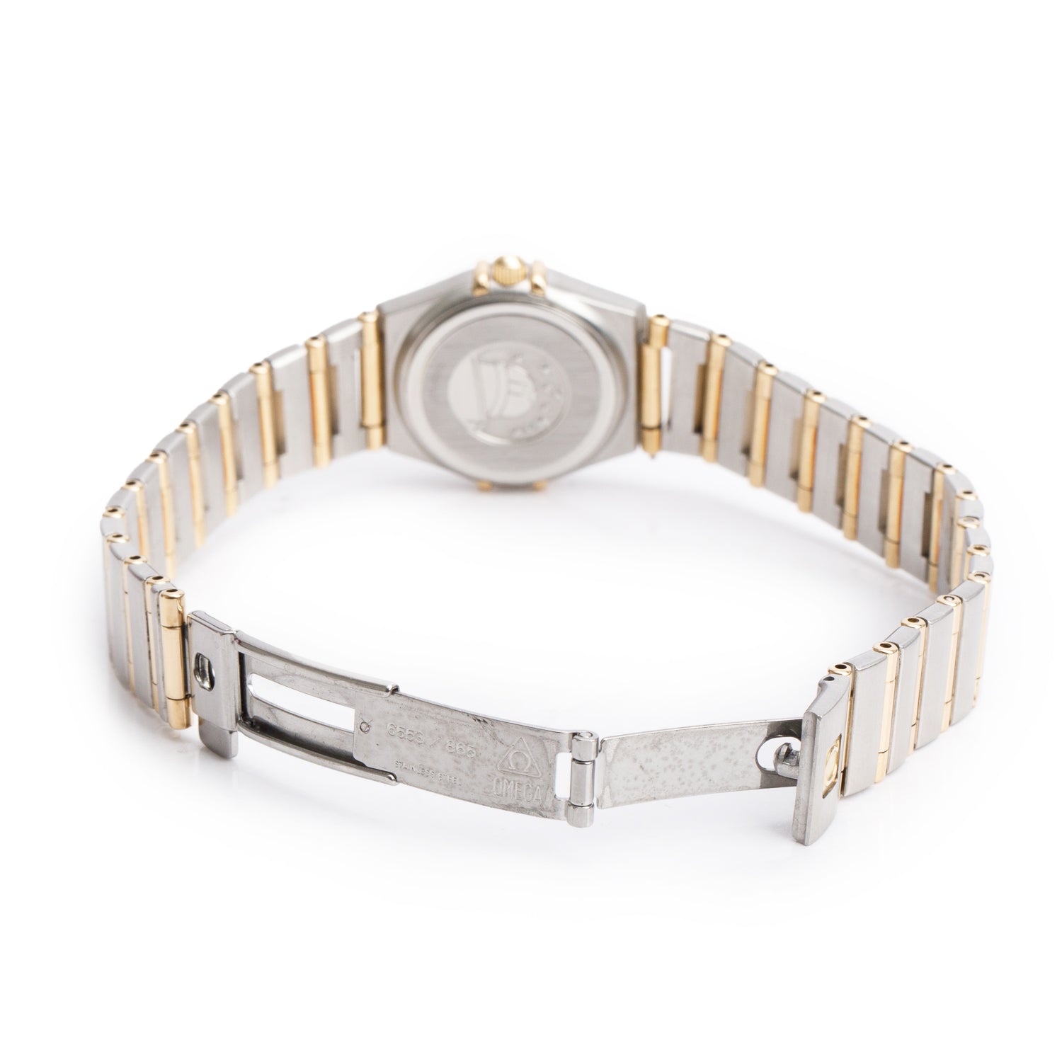 Omega Stainless Steel & 18k Yellow Gold Constellation 22.5 MM Quartz Watch Mother of Pearl Dial w/ Papers