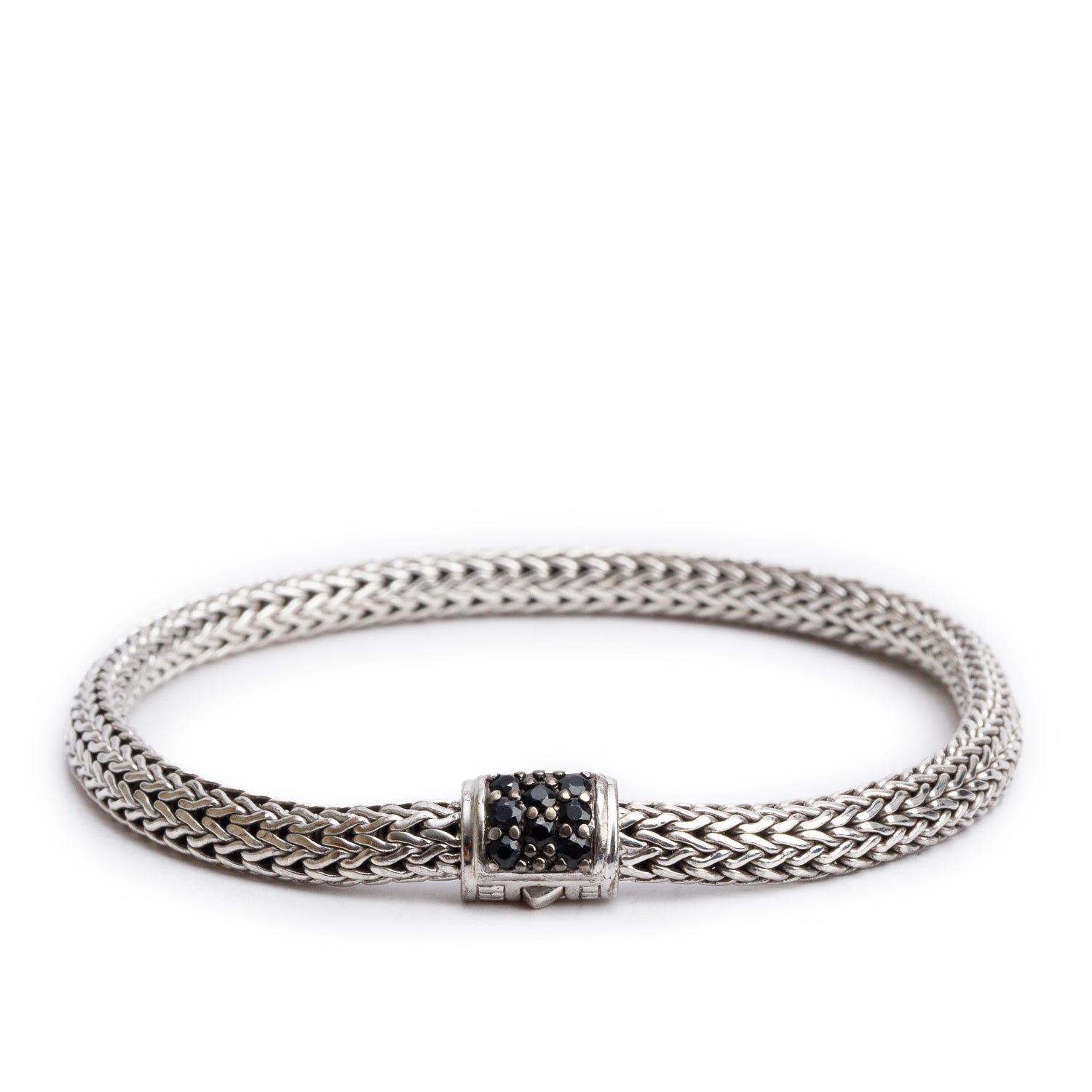 John Hardy Sterling Silver 5 MM Classic Chain Bracelet with Black Sapphire