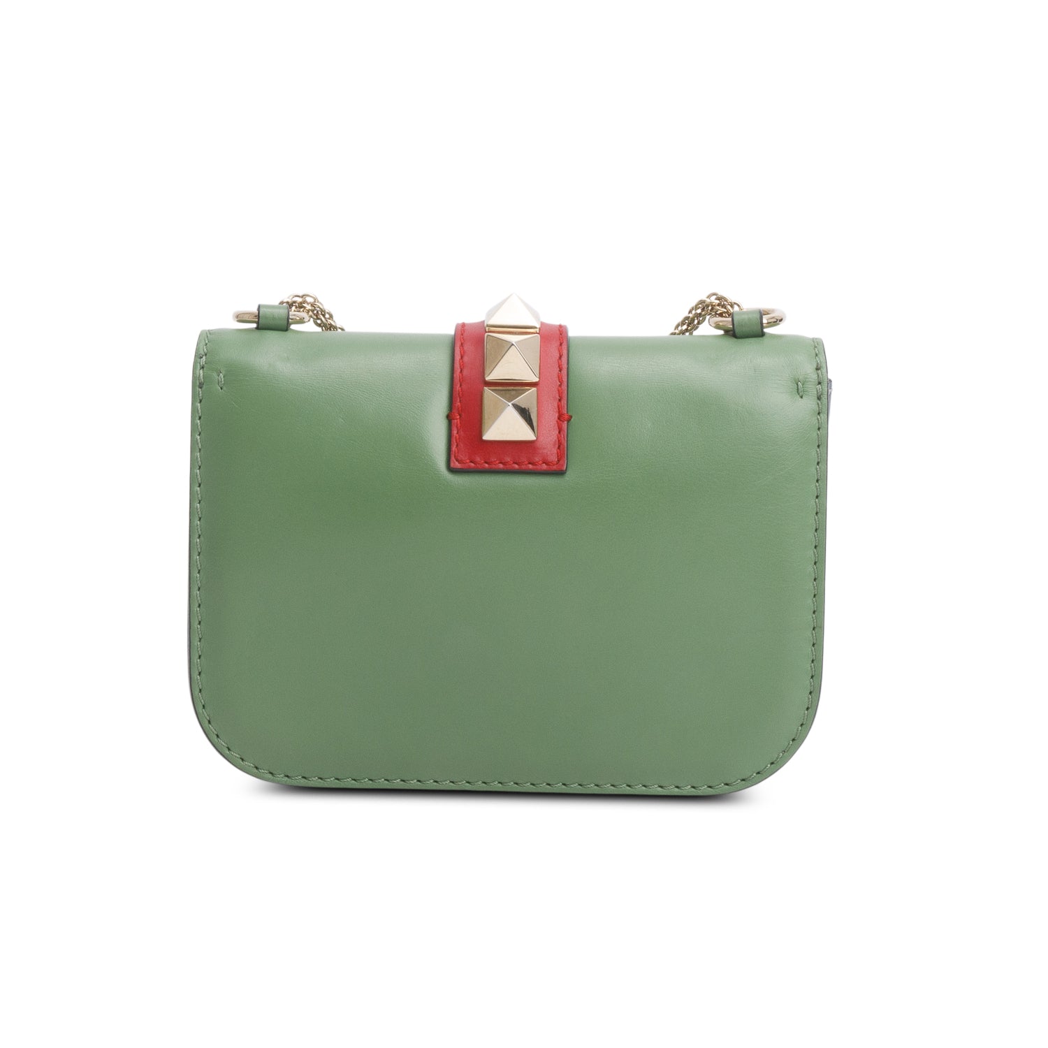 Valentino Multicolor Leather Rockstud Glam Lock Bag