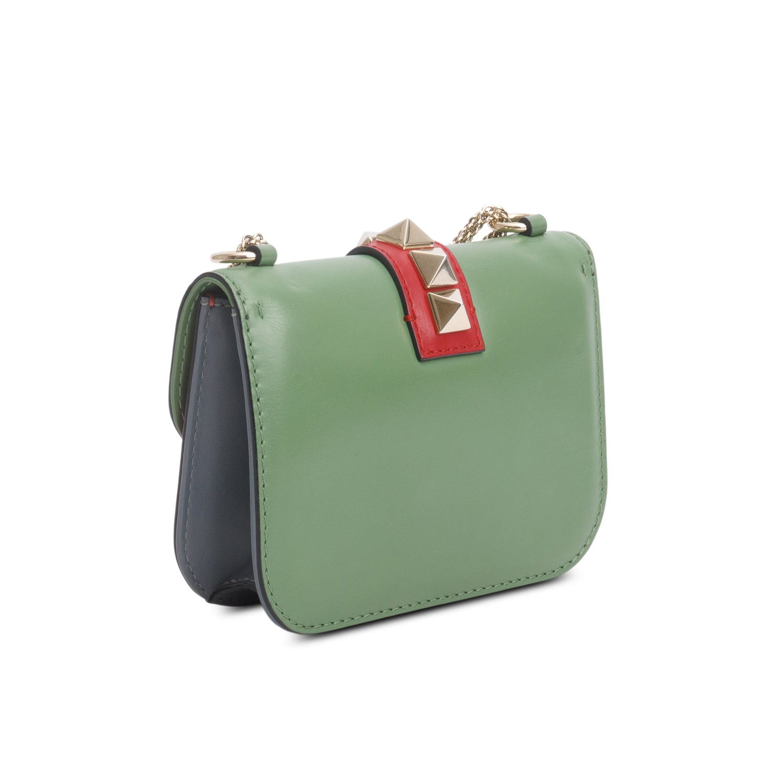 Valentino Multicolor Leather Rockstud Glam Lock Bag