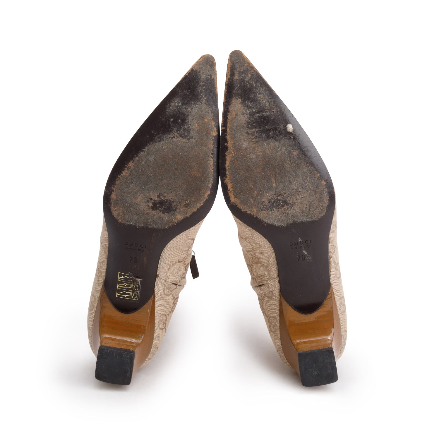 Gucci GG Supreme Monogram Ankle Boots, Women's Size 7