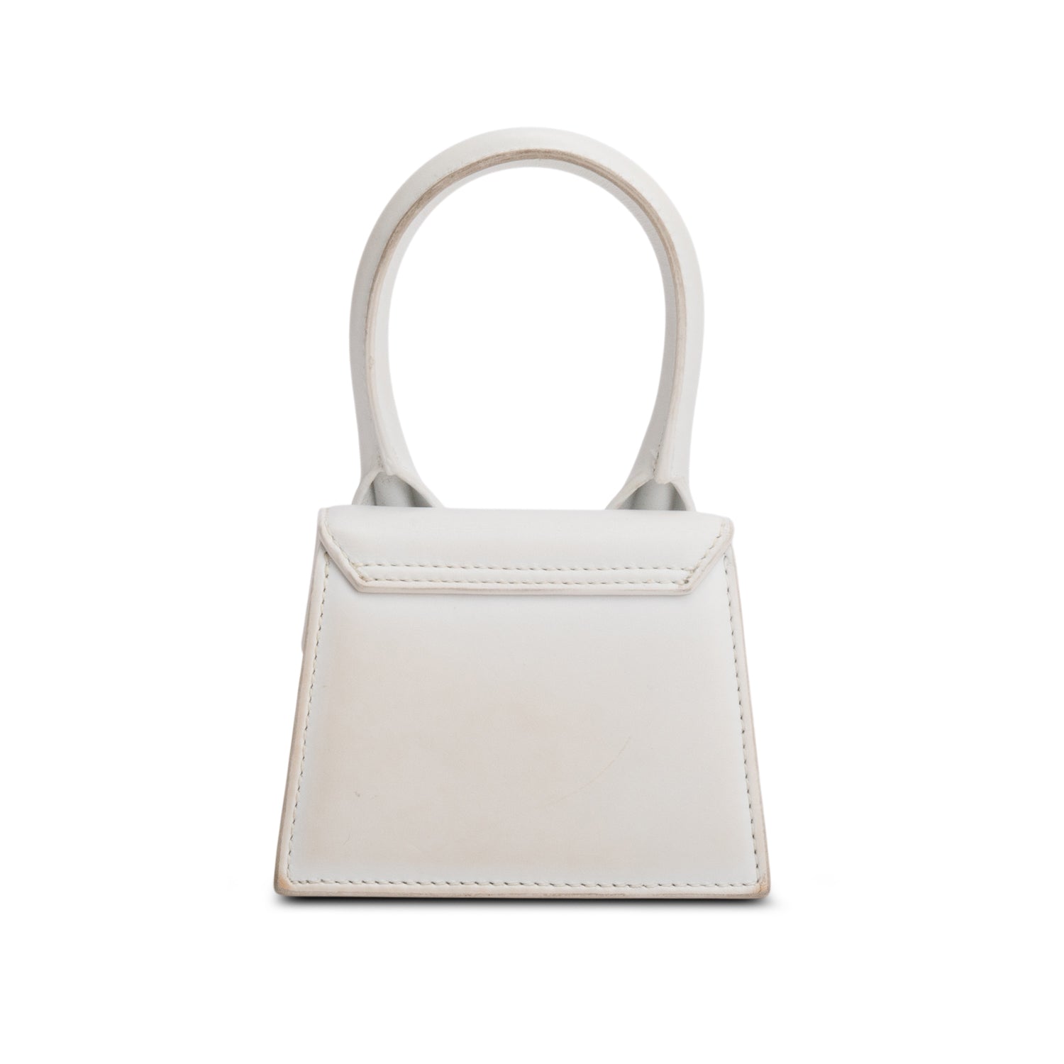 Jacquemus White Smooth Calfskin Mini Le Chiquito w/ Strap