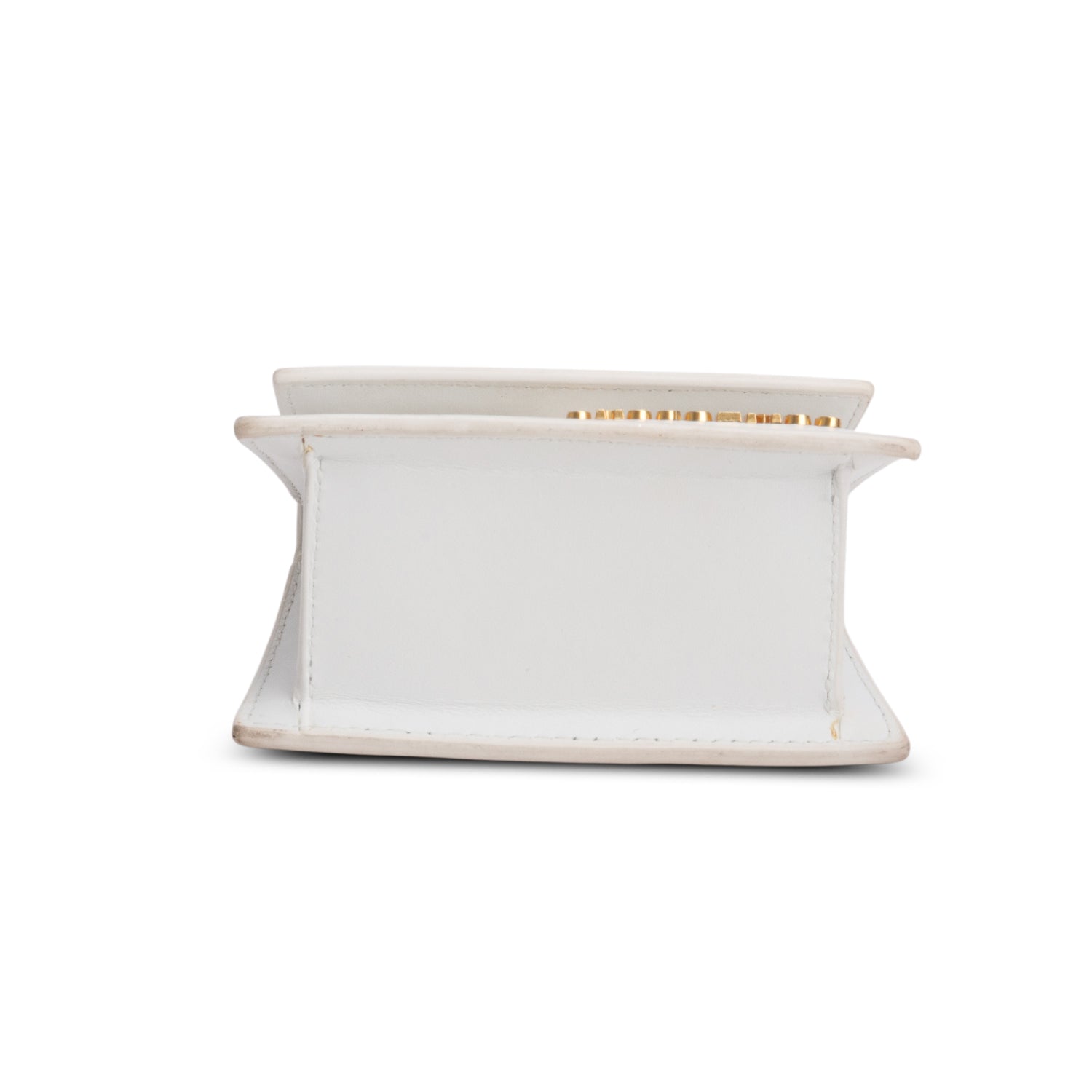Jacquemus White Smooth Calfskin Mini Le Chiquito w/ Strap