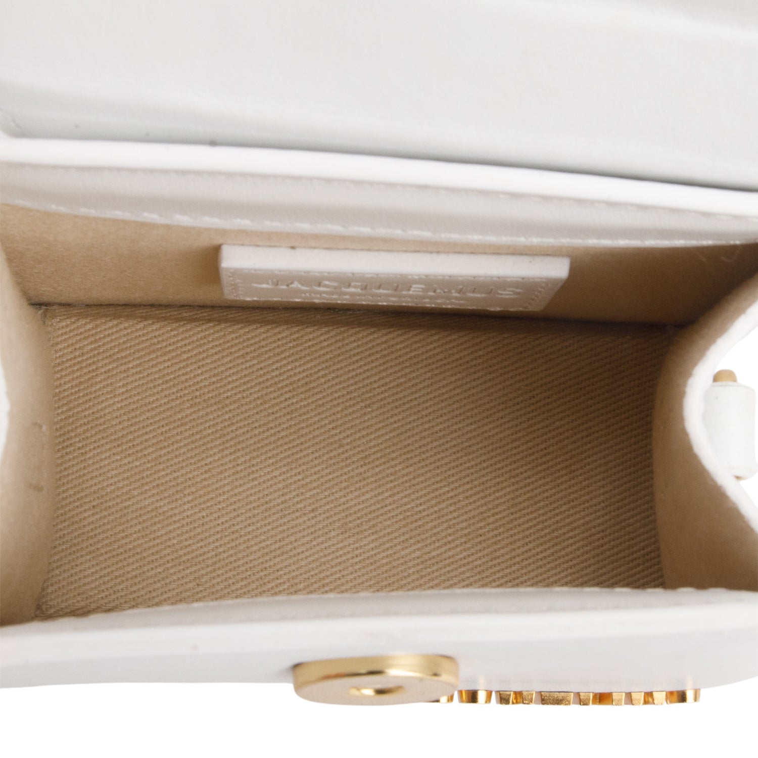 Jacquemus White Smooth Calfskin Mini Le Chiquito w/ Strap