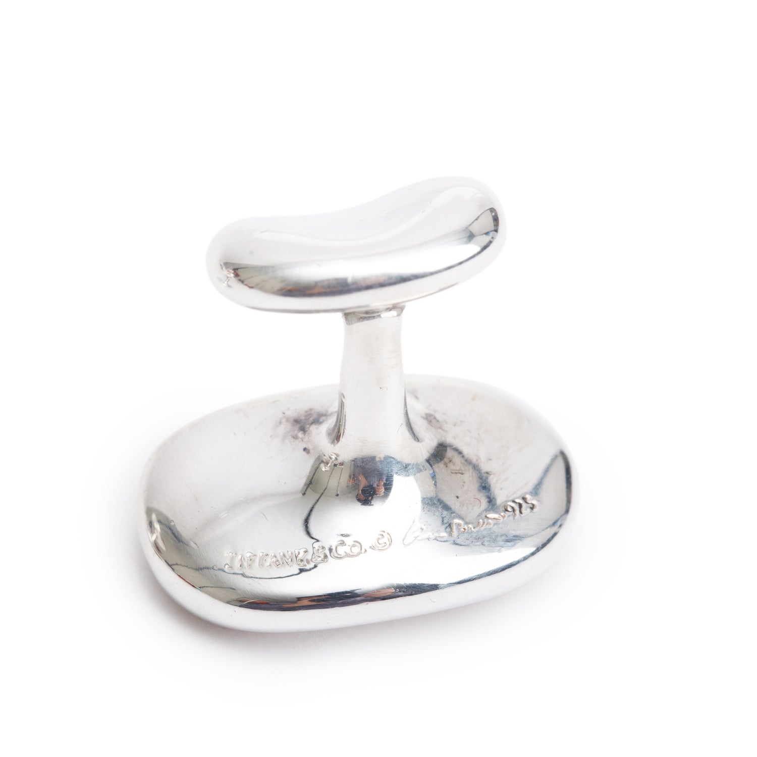 Tiffany & Co. Vintage Elsa Peretti Sterling Silver Bean Cufflinks