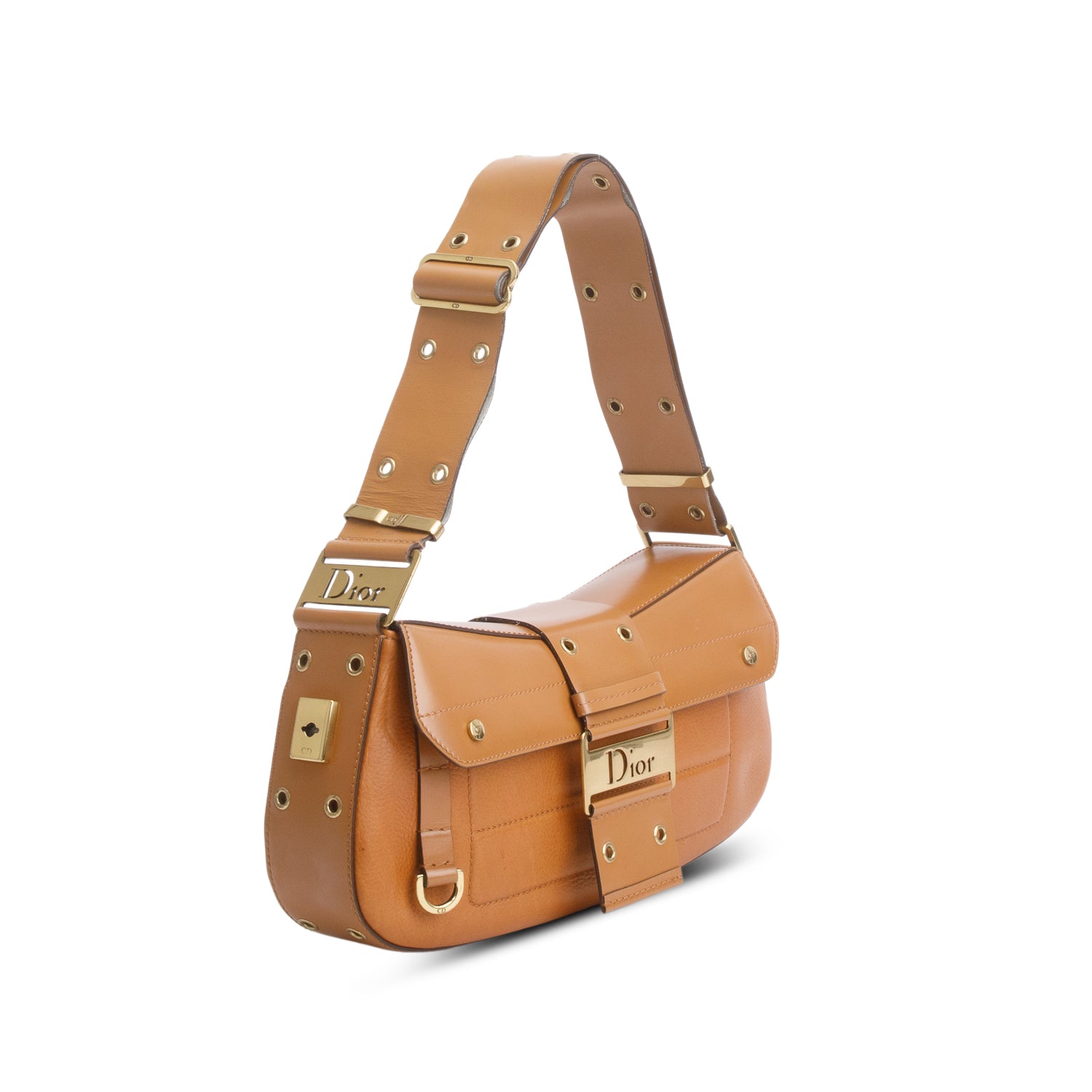 Christian Dior Brown Calfskin Street Chic Columbus Bag w/ Authenticity Card