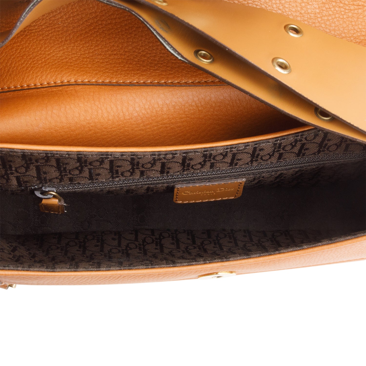 Christian Dior Brown Calfskin Street Chic Columbus Bag w/ Authenticity Card