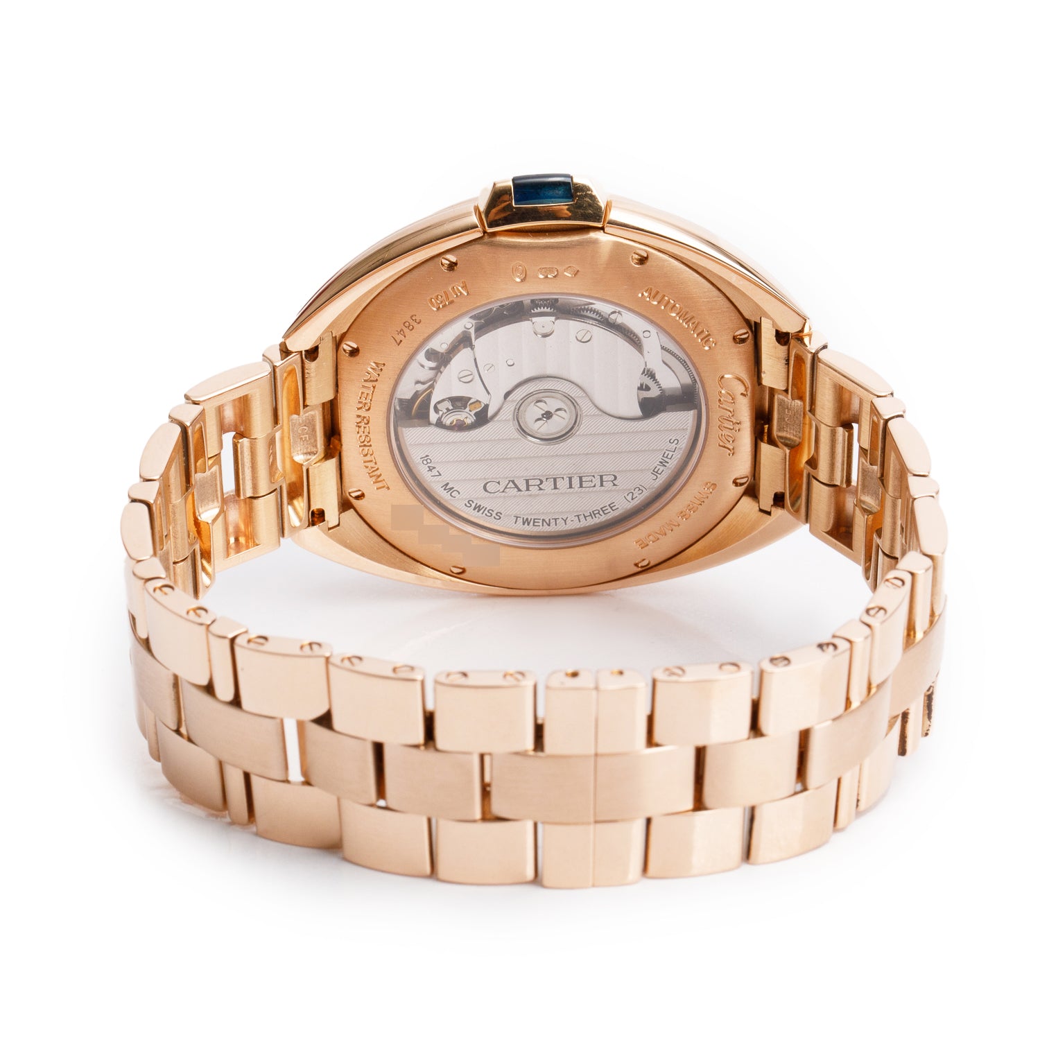 Cartier 18k Rose Gold Cle de Cartier 40 MM Automatic Watch 3847