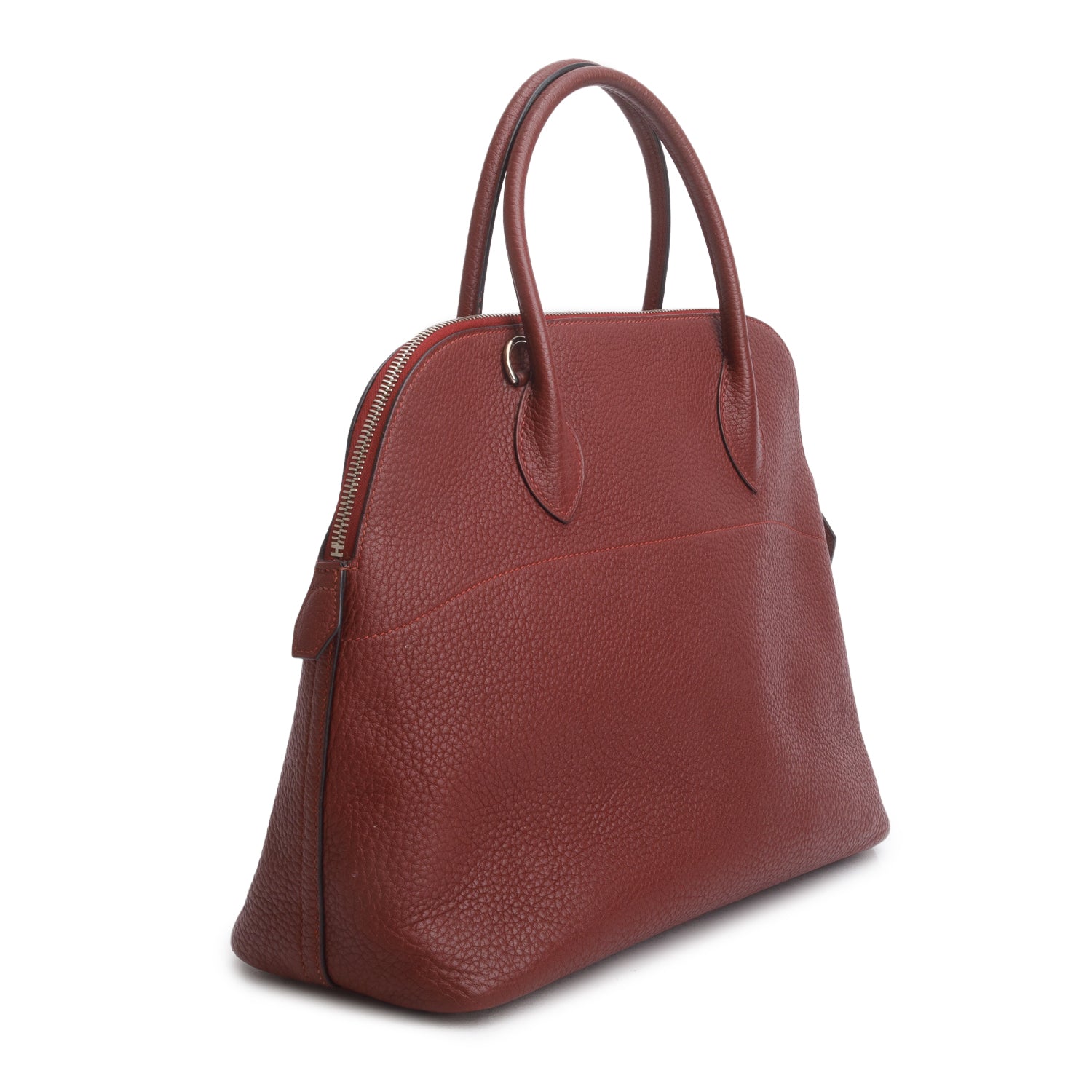 Hermes Rouge H Taurillon Clemence Bolide 35 w/ Box & Strap