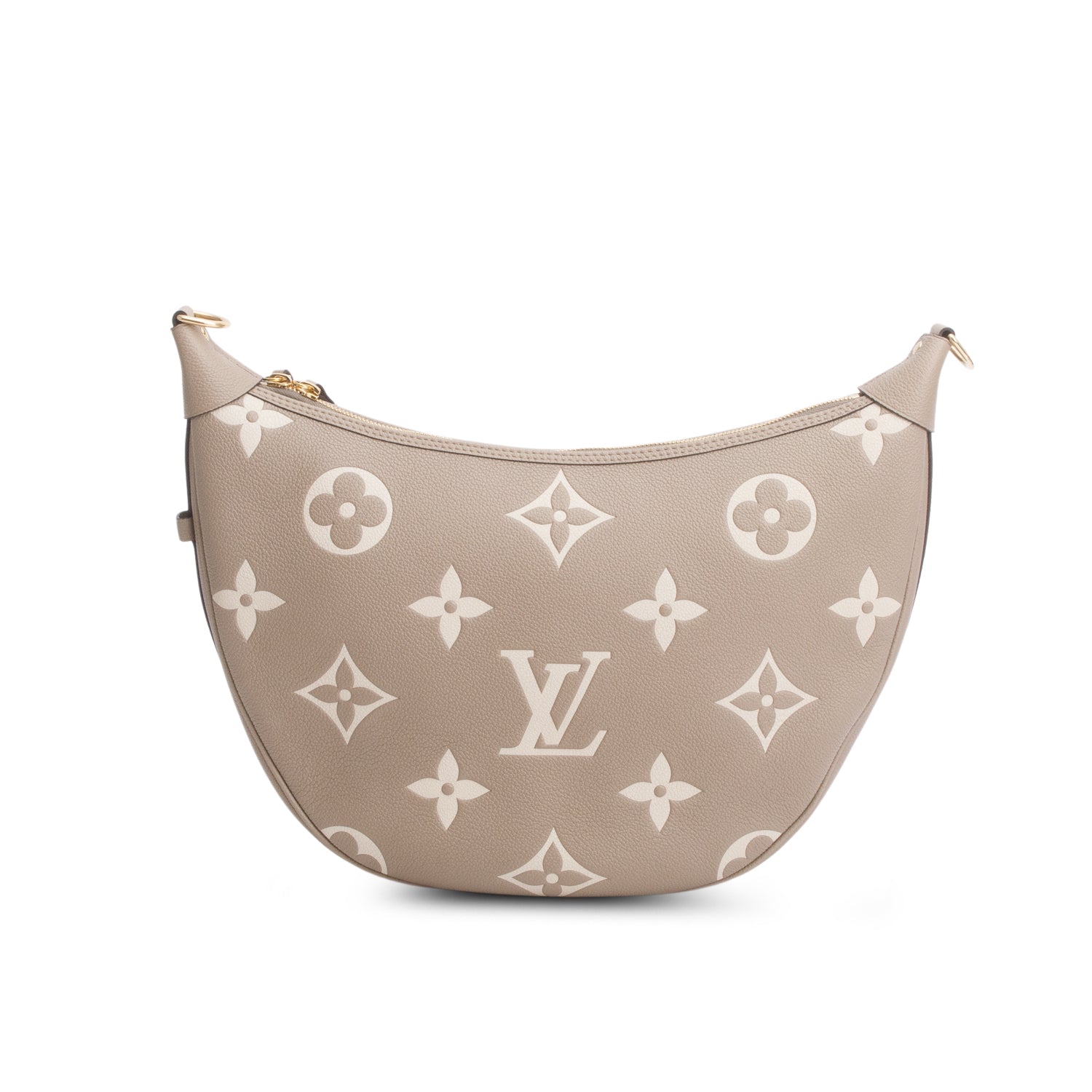 Louis Vuitton 2025 Beige Empreinte Monogram Giant Loop Hobo w/ Straps, Pouch & Receipt