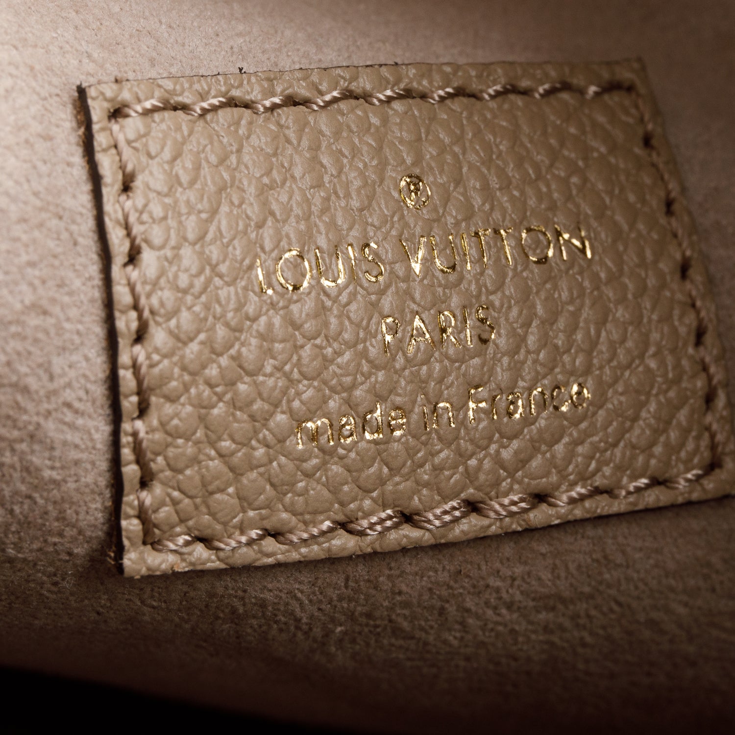 Louis Vuitton 2025 Beige Empreinte Monogram Giant Loop Hobo w/ Straps, Pouch & Receipt