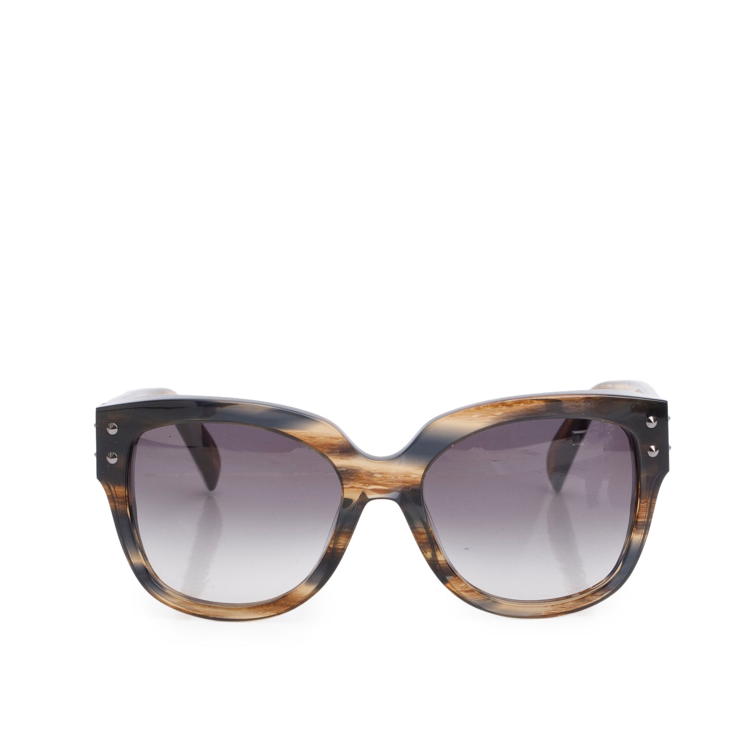 Alexander McQueen AM0051S Brown Gradient Acetate Square Sunglasses w/ Box & Case