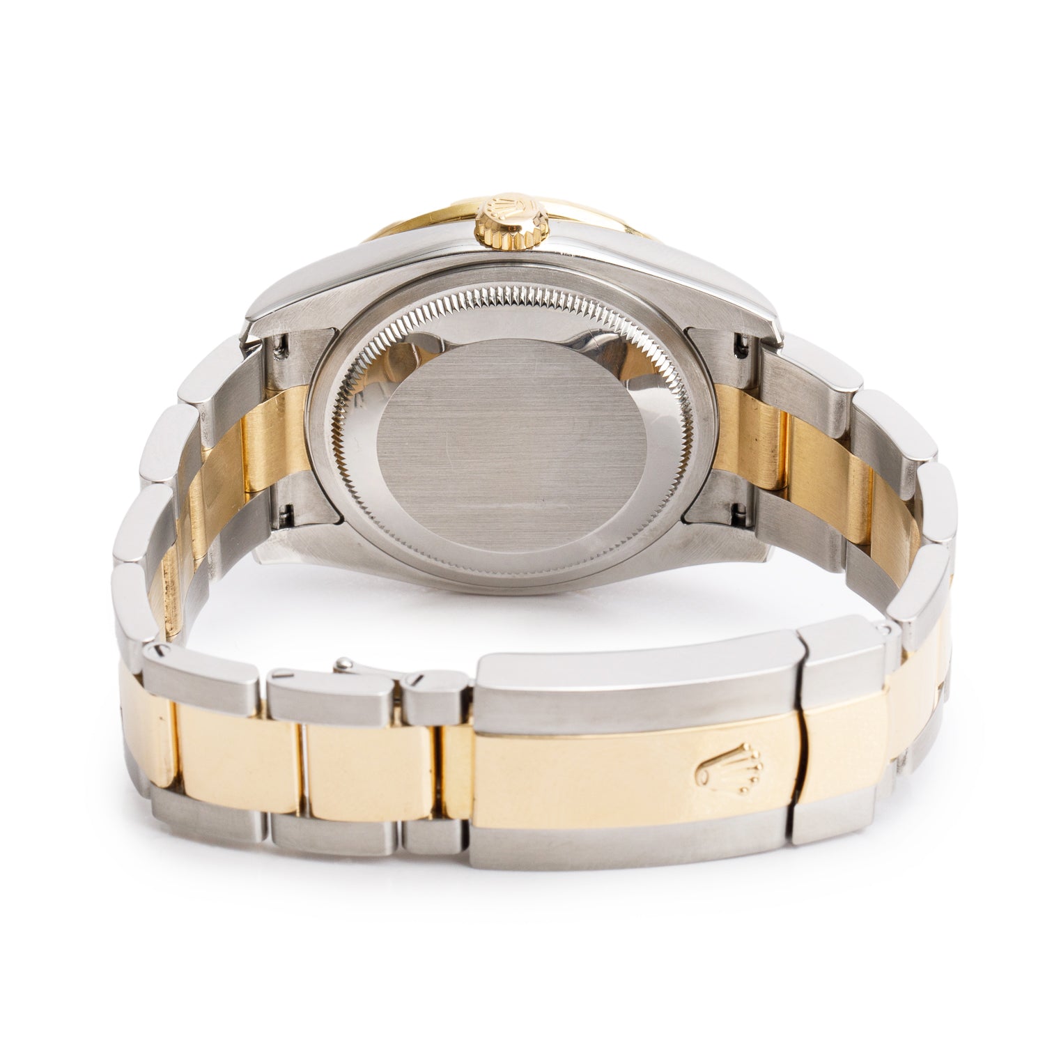 Rolex Stainless Steel & 18k Yellow Gold Diamond Bezel Datejust 36 MM Watch White Diamond Dial 116203 w/ Box