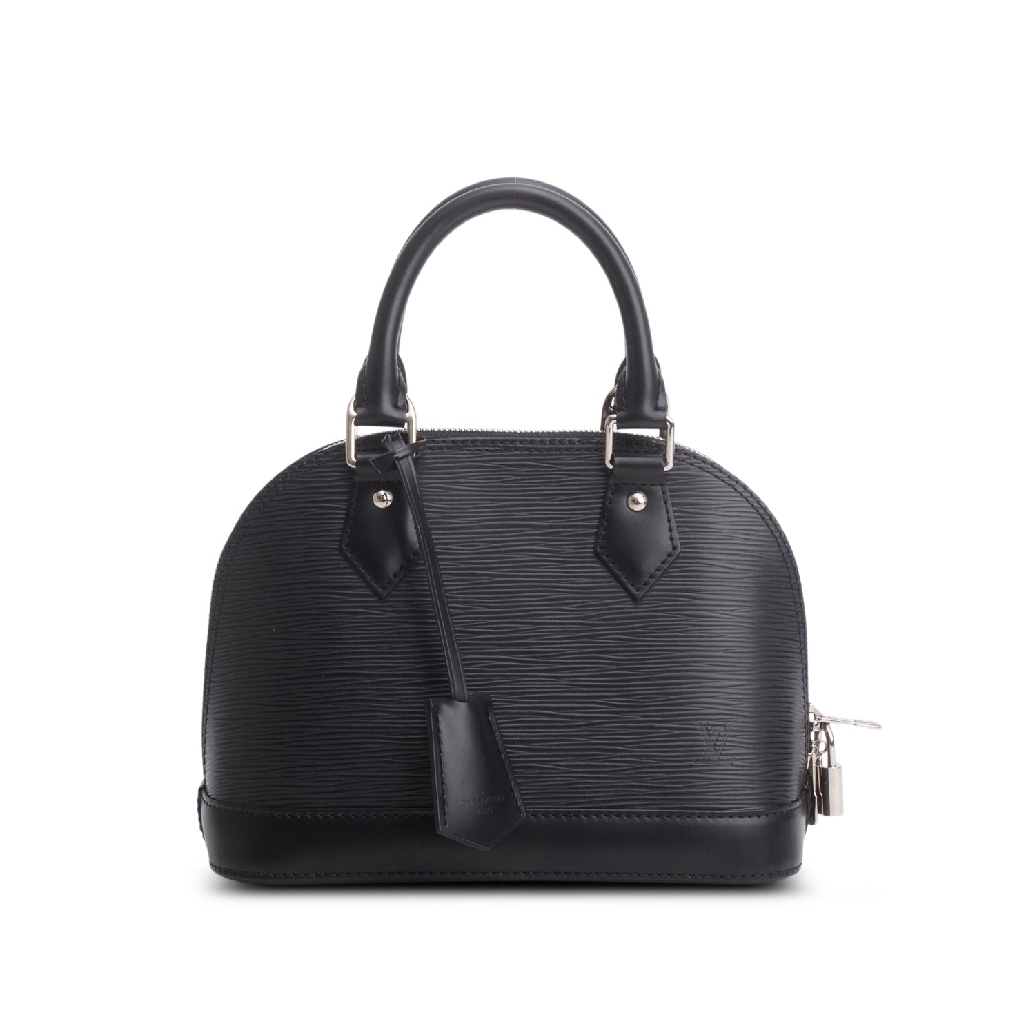 Louis Vuitton Black Epi Leather Alma BB w/ Strap