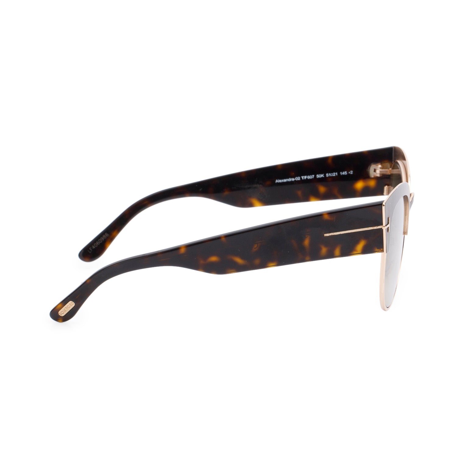 Tom Ford TF 607 Alexandra-02 Brown Havana Square Sunglasses w/ Box & Case