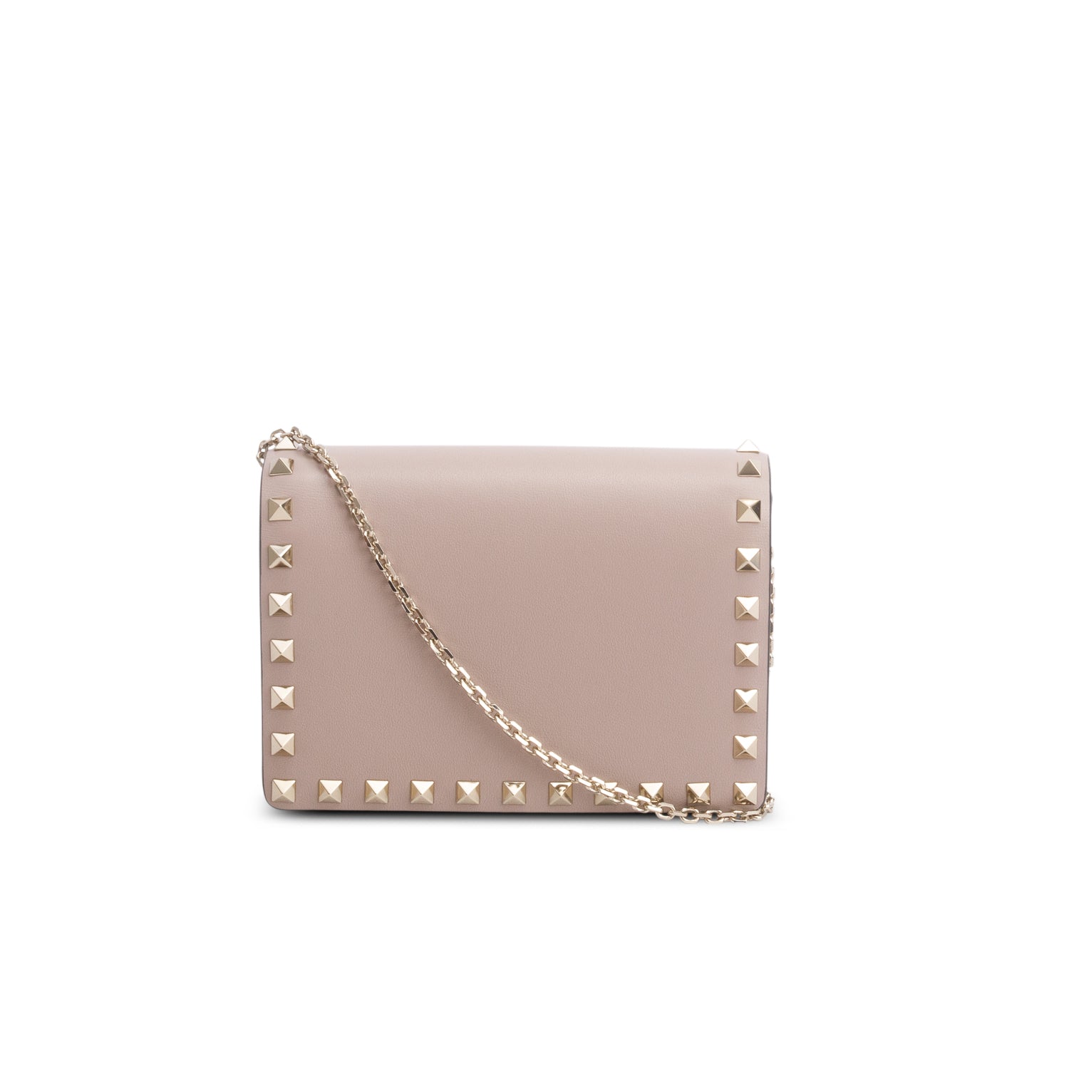 Valentino Pink Rockstud Wallet on Chain w/ Box