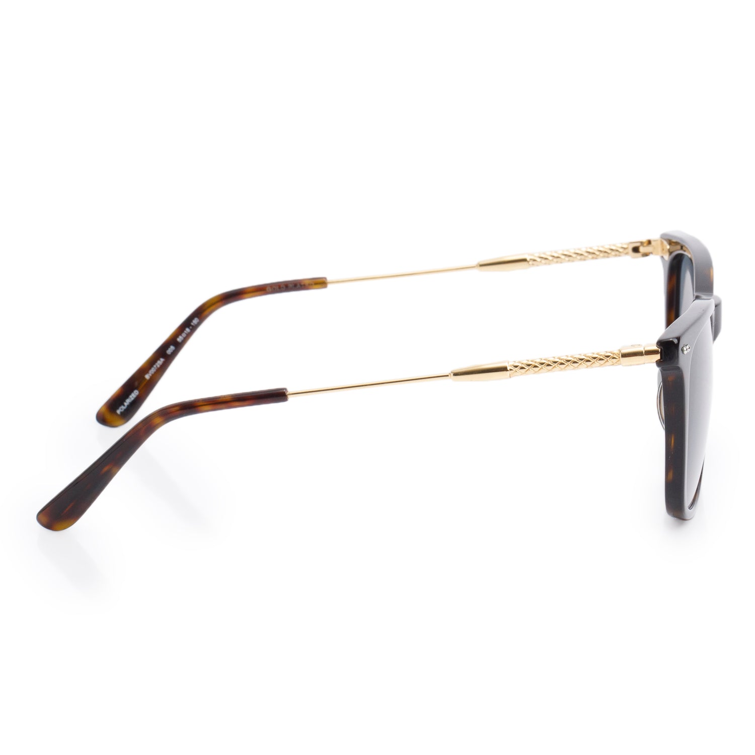Bottega Veneta BV0072SA Havana Wayfafer Polarized Sunglasses w/ Box & Pouch