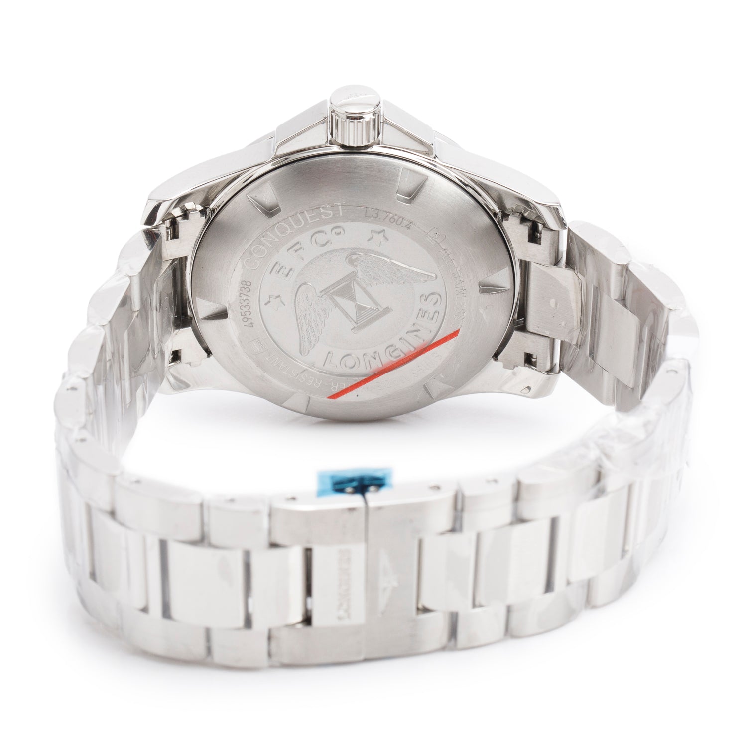 Longines 2021 Stainless Steel Conquest 43 MM Quartz Watch Black Dial w/ Box & Papers