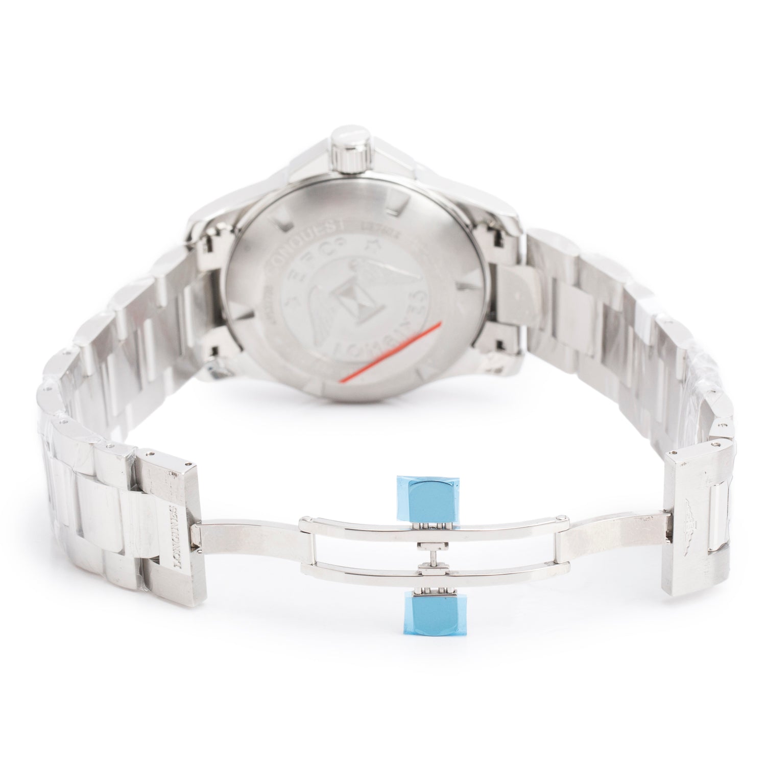 Longines 2021 Stainless Steel Conquest 43 MM Quartz Watch Black Dial w/ Box & Papers