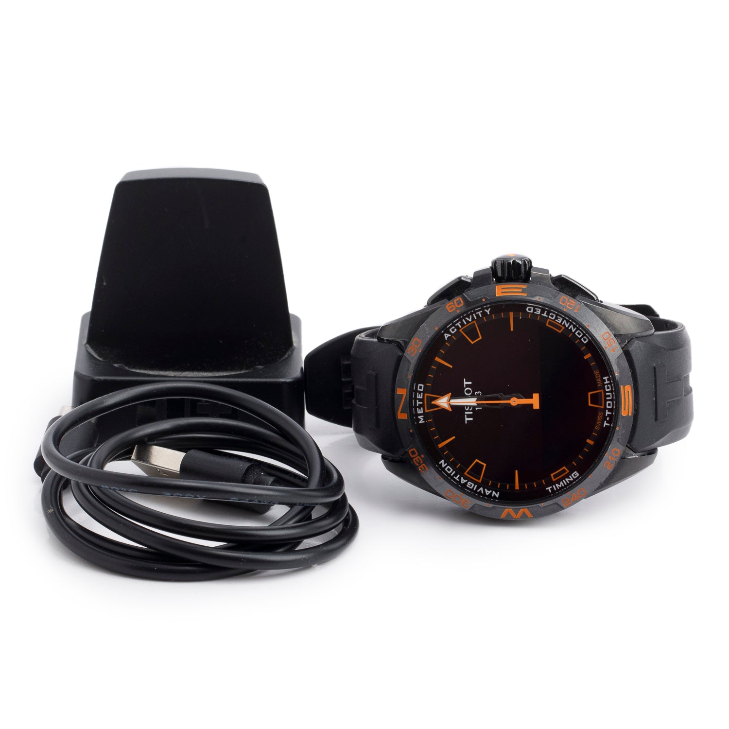 Tissot Black PVD Titanium T-Touch Connect Solar 47.5 MM Quartz Watch w/ Charger
