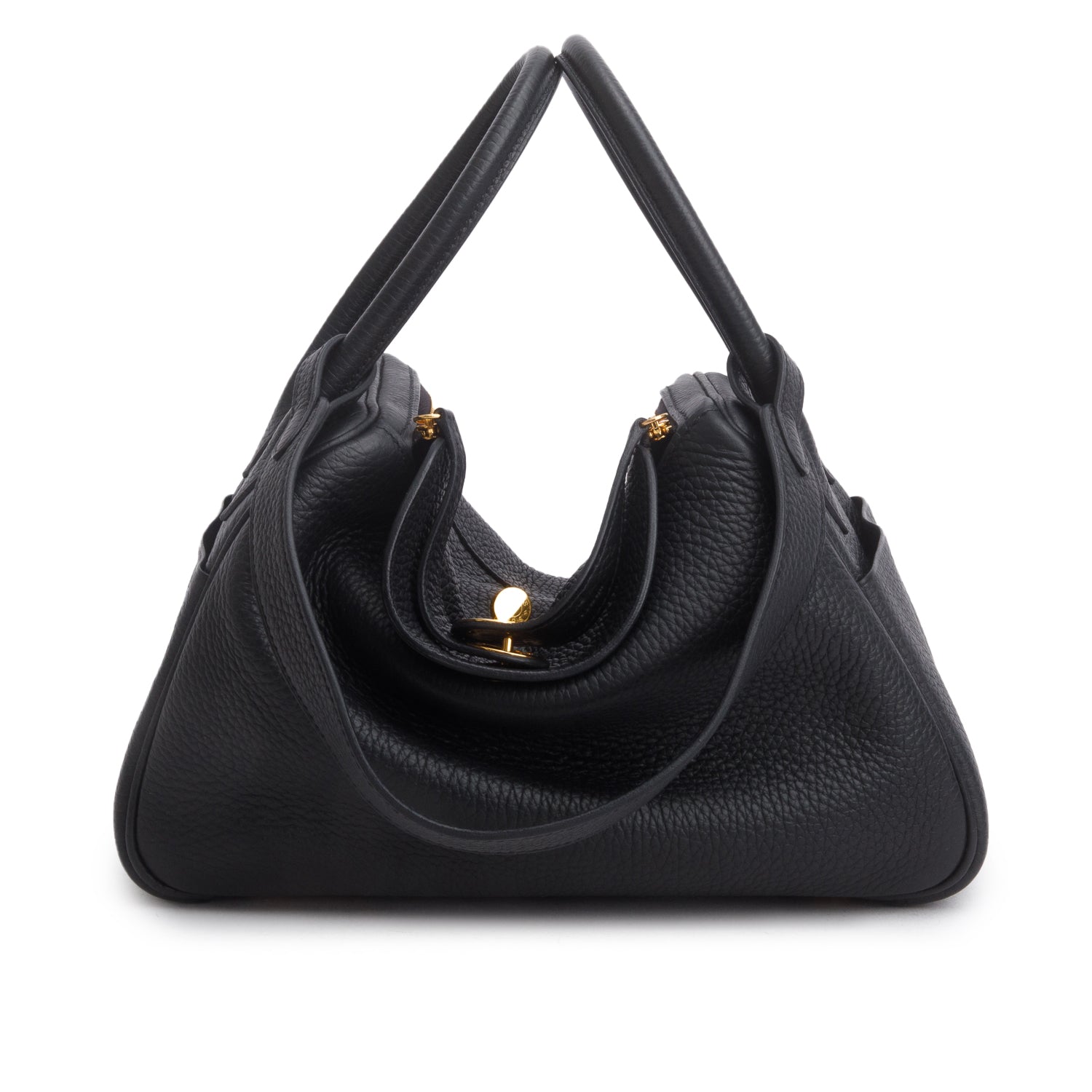 Hermes 2024 Noir Taurillon Clemence Leather Lindy 26