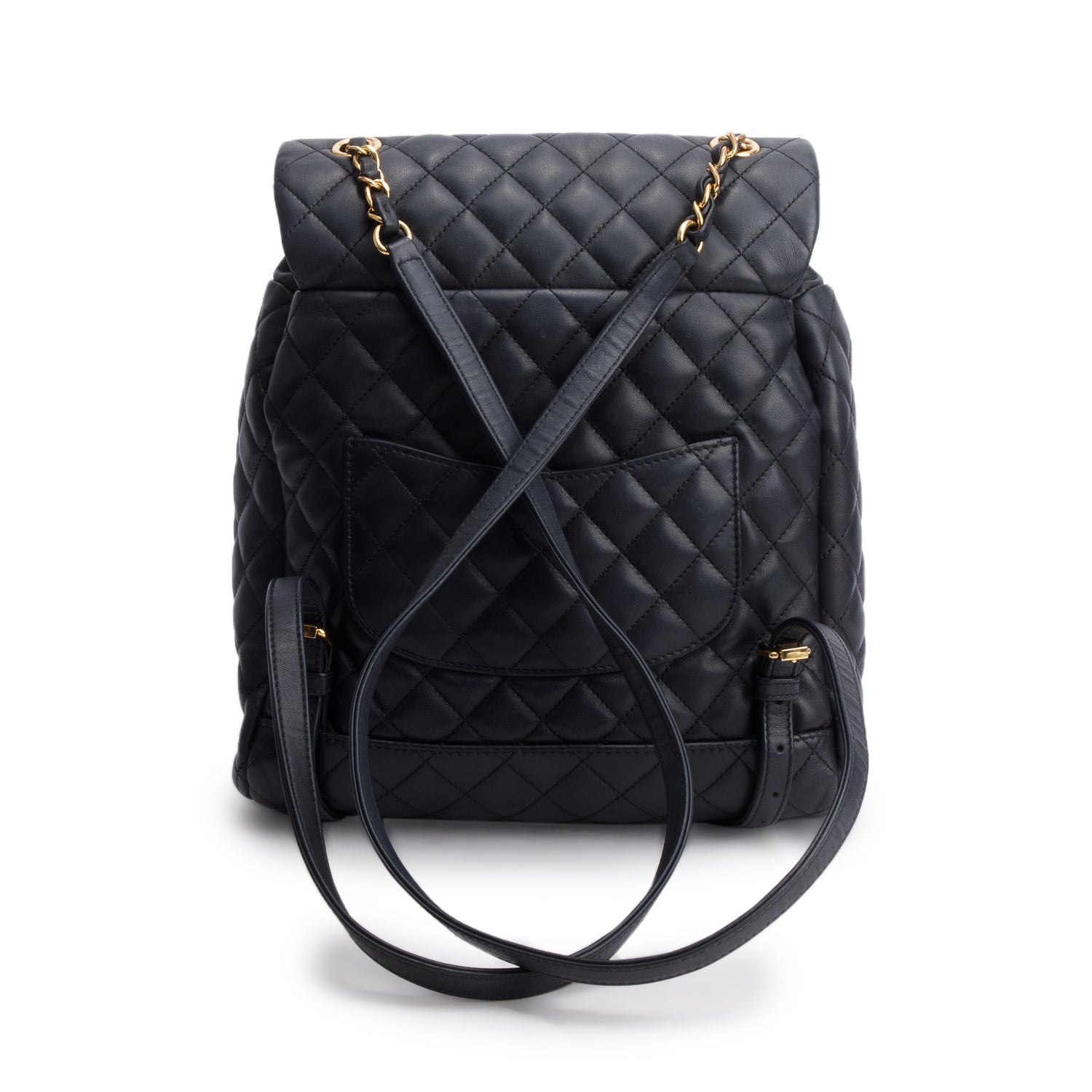 Chanel Black Calfskin Quilted Small Urban Spirit Backpack w/ Authenticity Card