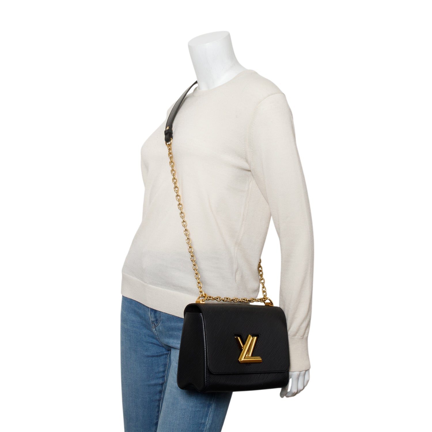 Louis Vuitton Black Epi Leather Twist MM w/ Box