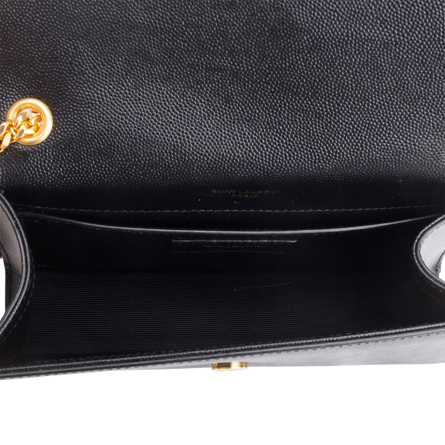 Saint Laurent 2021 Black Grain De Poudre Leather Small Kate Tassel Bag w/ Box