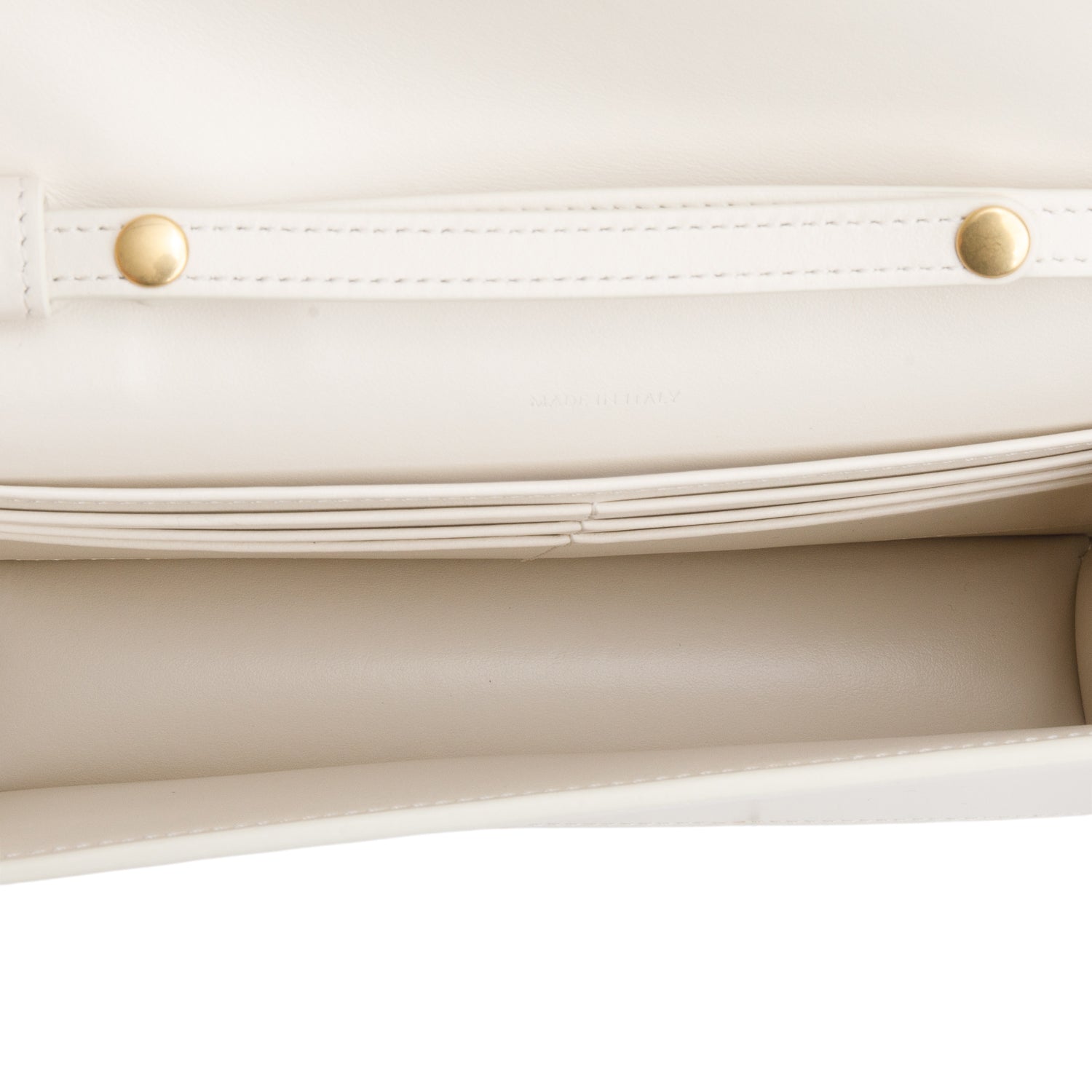 Celine 2025 White Shiny Calfskin Margo Wallet on Chain