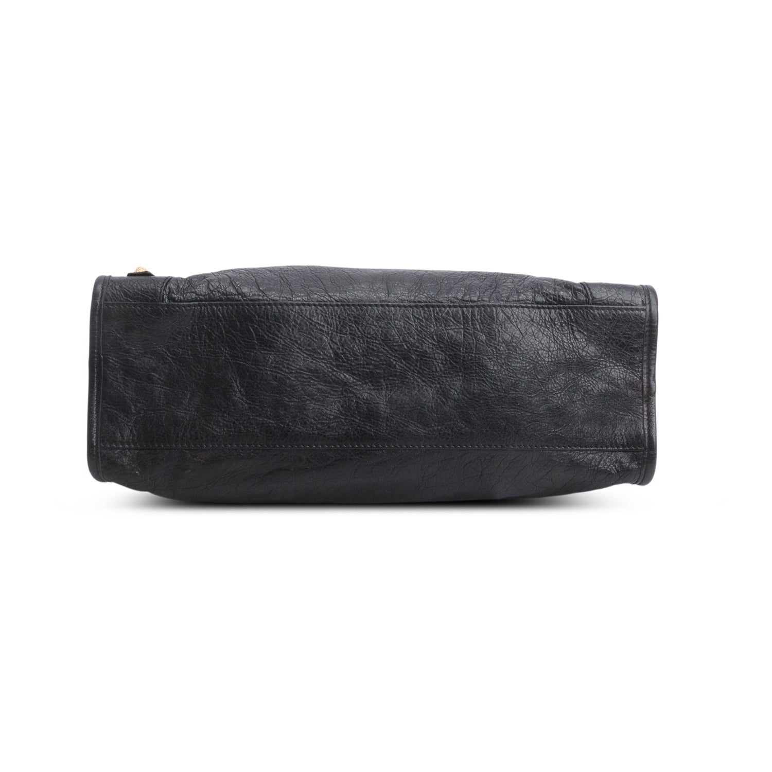 Balenciaga Black Agneau Leather Le City Medium Bag w/ Strap