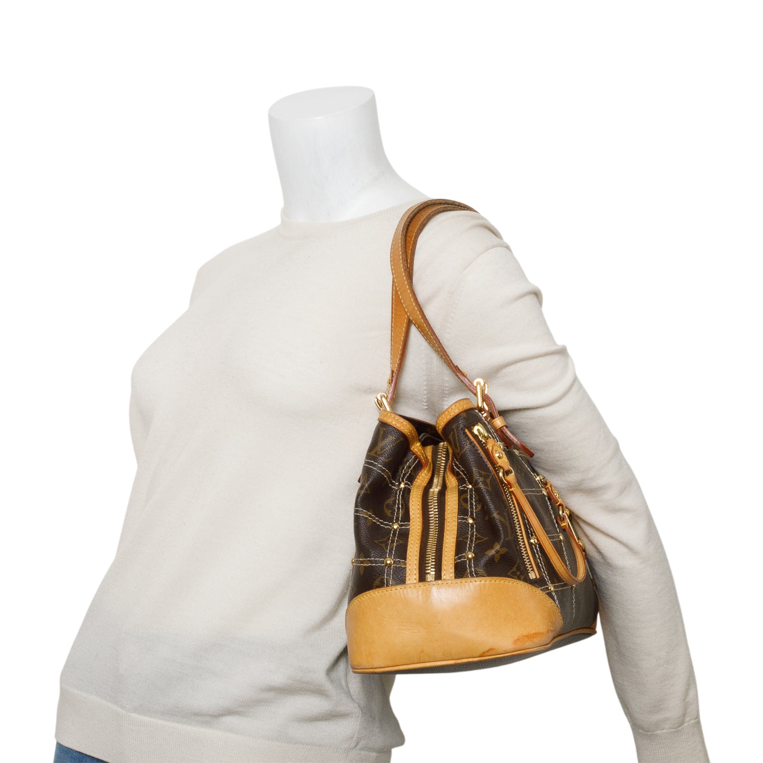 Louis Vuitton Monogram Riveting Shoulder Bag