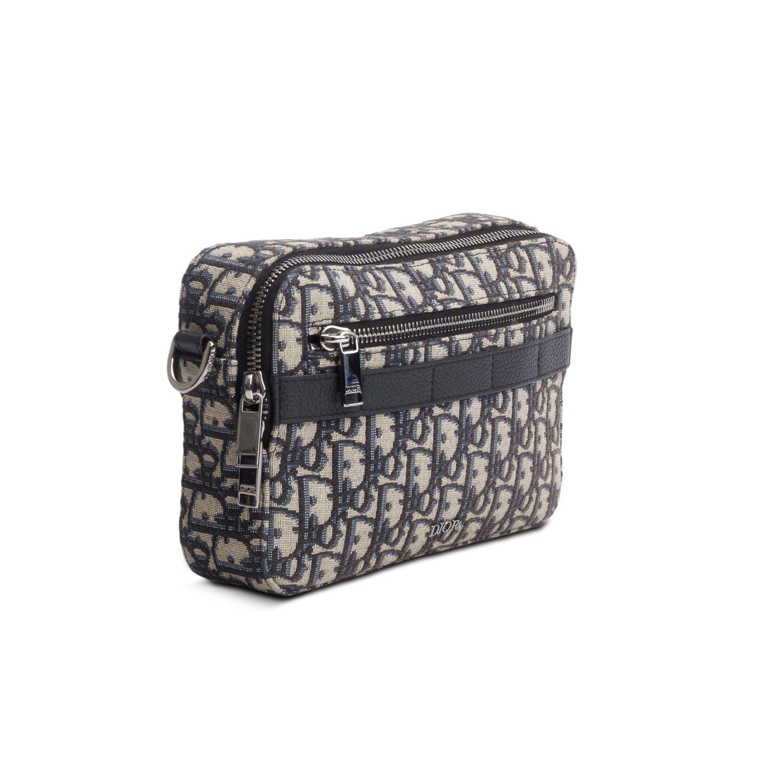 Christian Dior 2023 Blue Oblique Jacquard Mini Safari w/ Box, Receipt & Strap