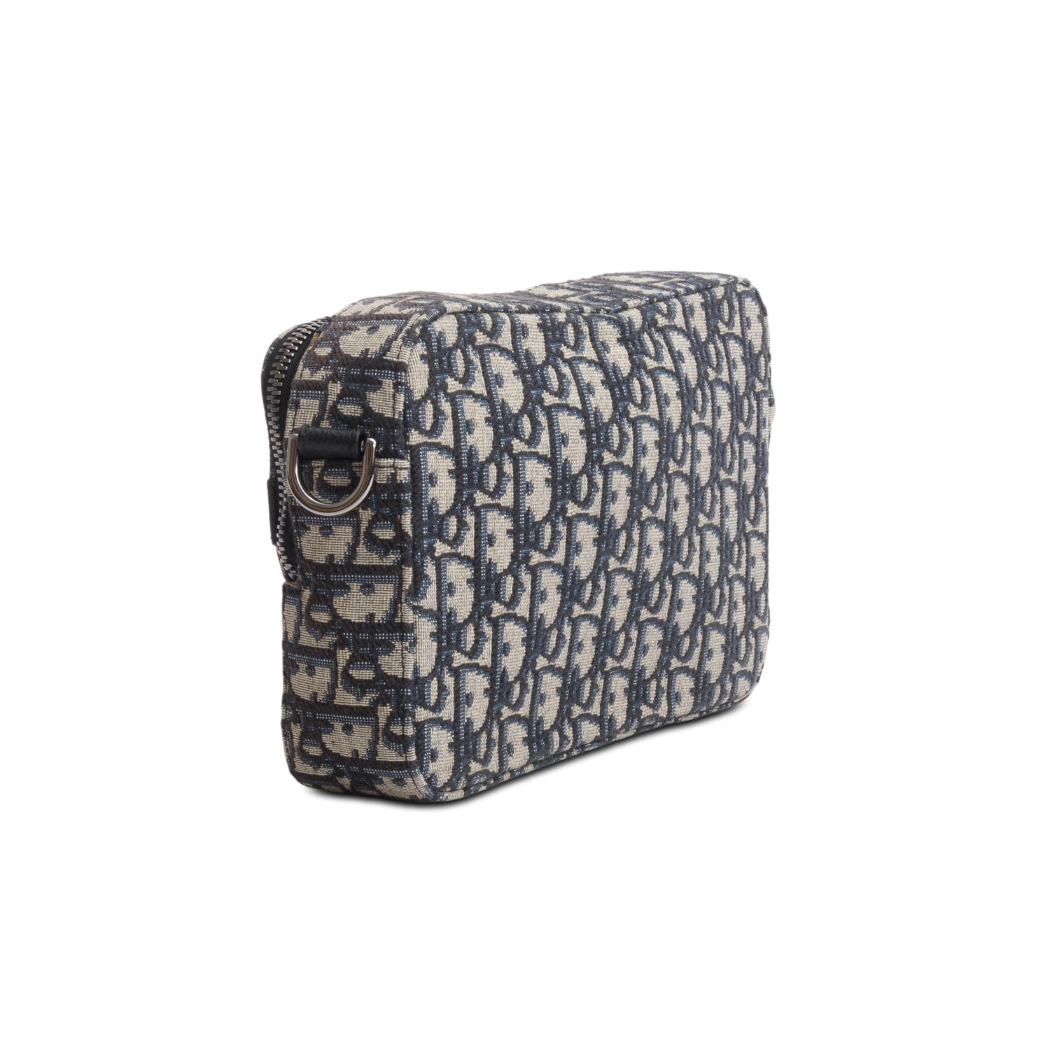 Christian Dior 2023 Blue Oblique Jacquard Mini Safari w/ Box, Receipt & Strap