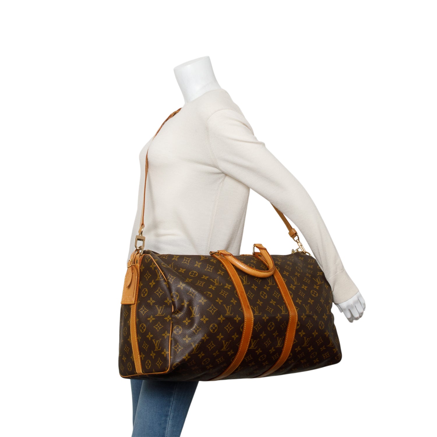 Louis Vuitton Vintage Monogram Keepall Bandouliere 50 w/ Strap