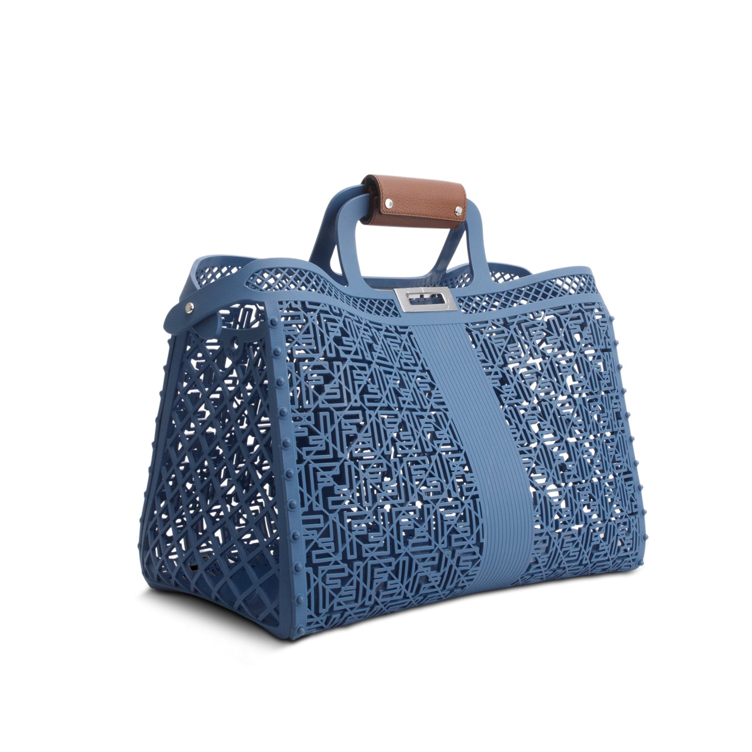 Fendi Blue Recycled Plastic Forty8 Basket