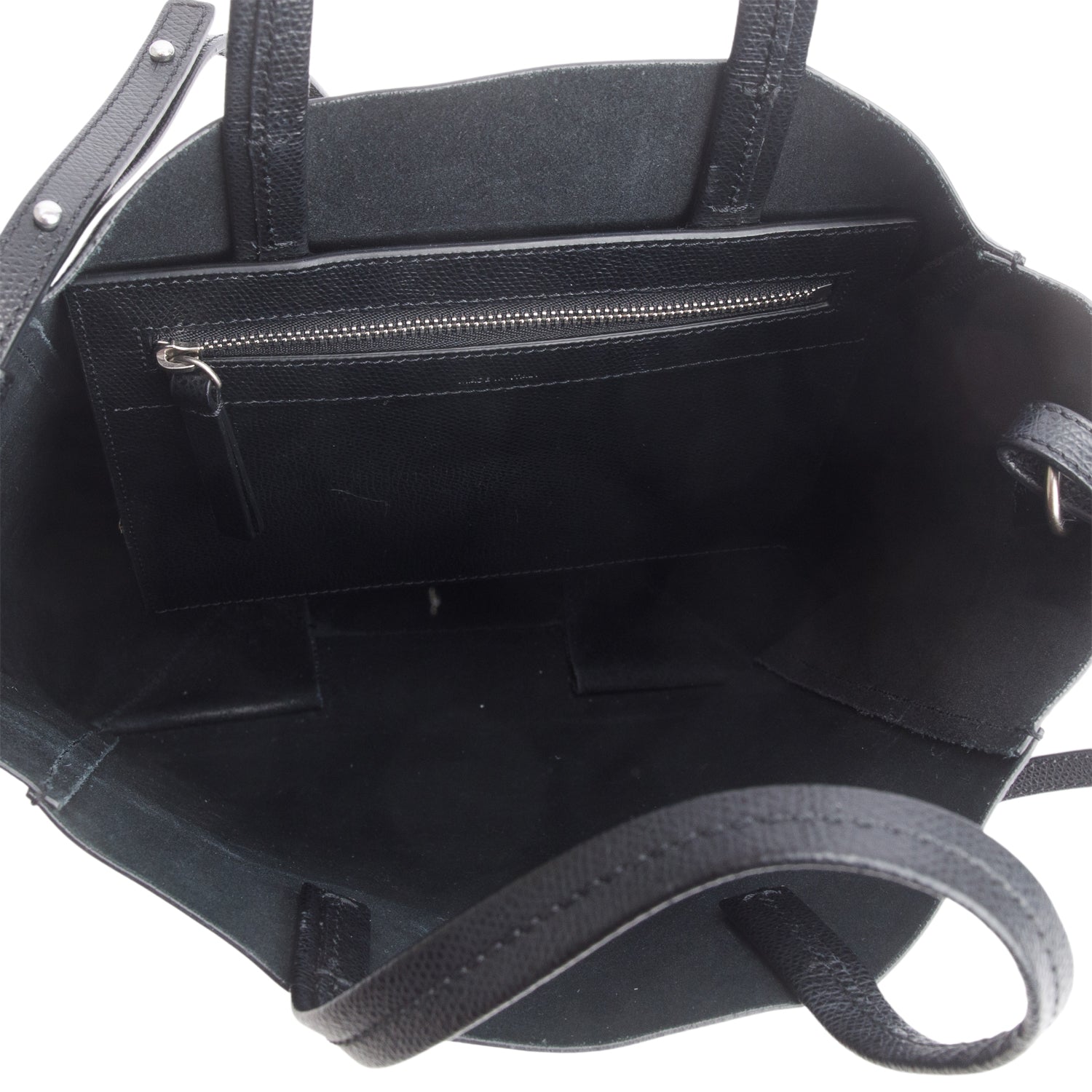 Celine Black Grained Calfskin Small Vertical Cabas Tote w/ Strap