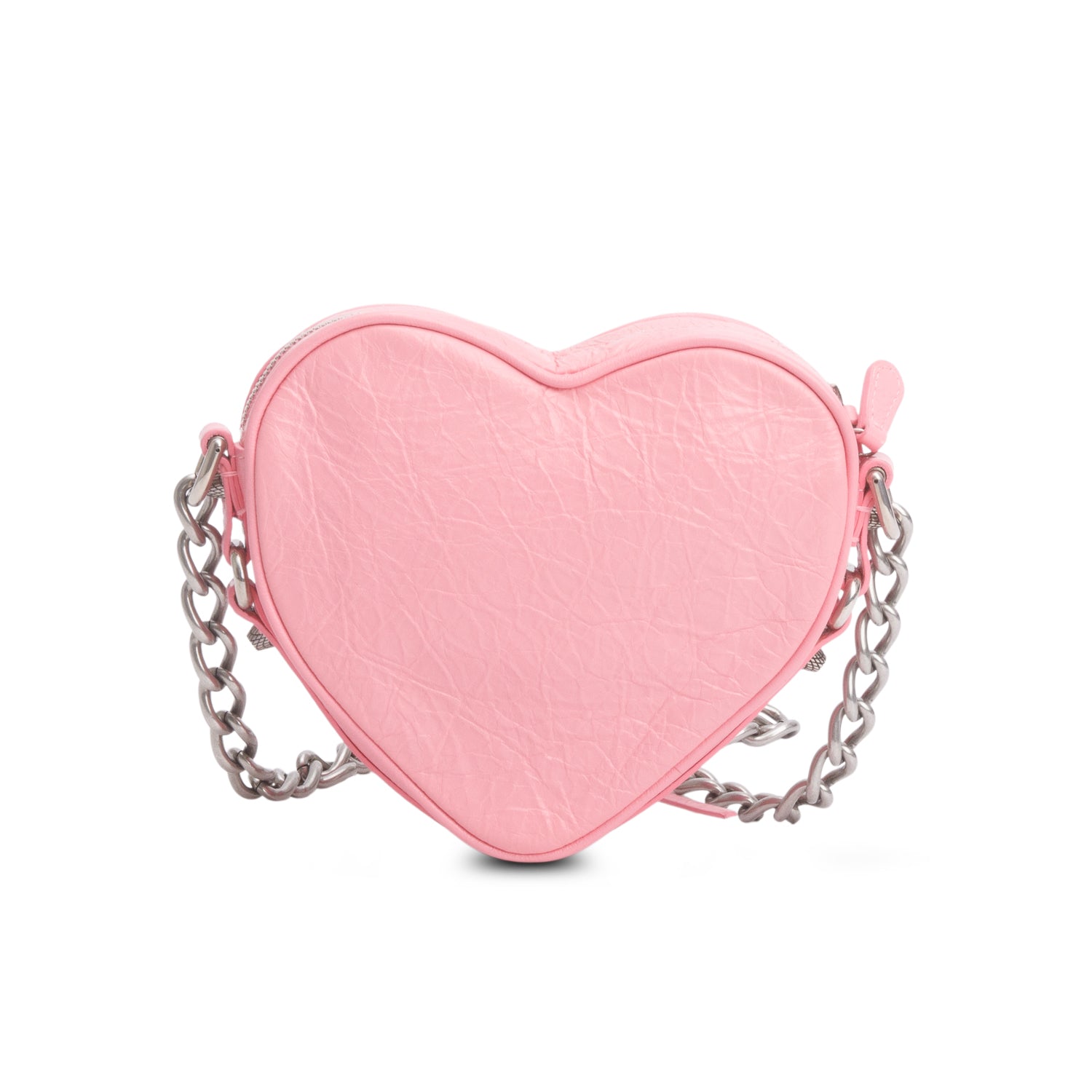 Balenciaga Pink Extra Supple Calfskin Le Cagole Mini Heart Bag