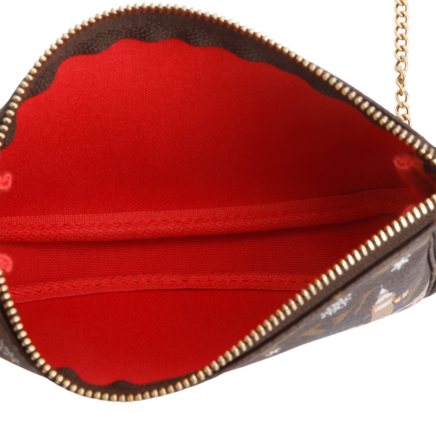 Louis Vuitton 2021 Monogram Christmas Animation Mini Pochette Accessories w/ Box