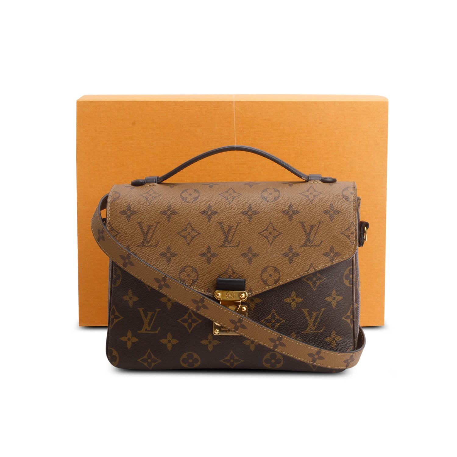 Louis Vuitton Reverse Monogram Pochette Metis w/ Strap, Box & Receipt
