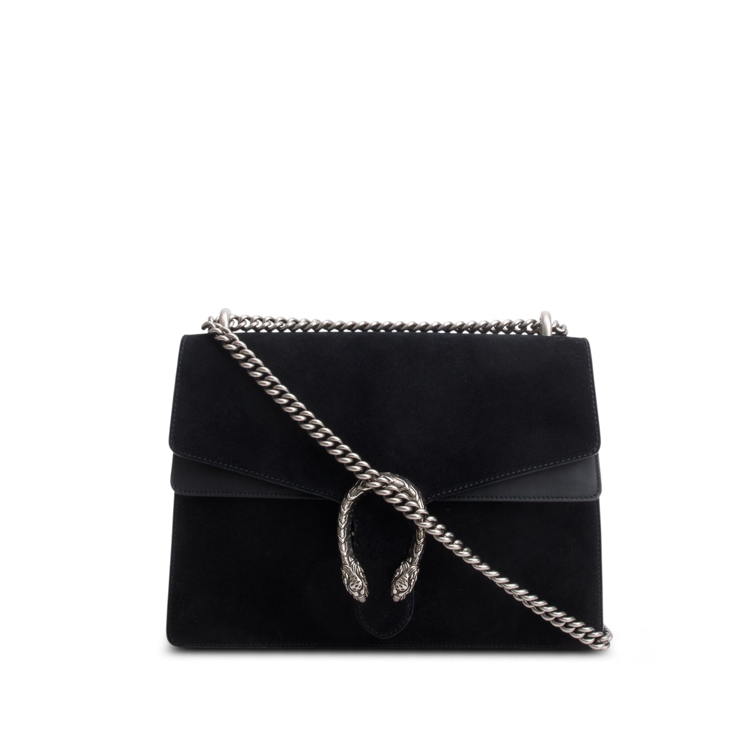 Gucci Black Suede Dionysus Medium Shoulder Bag