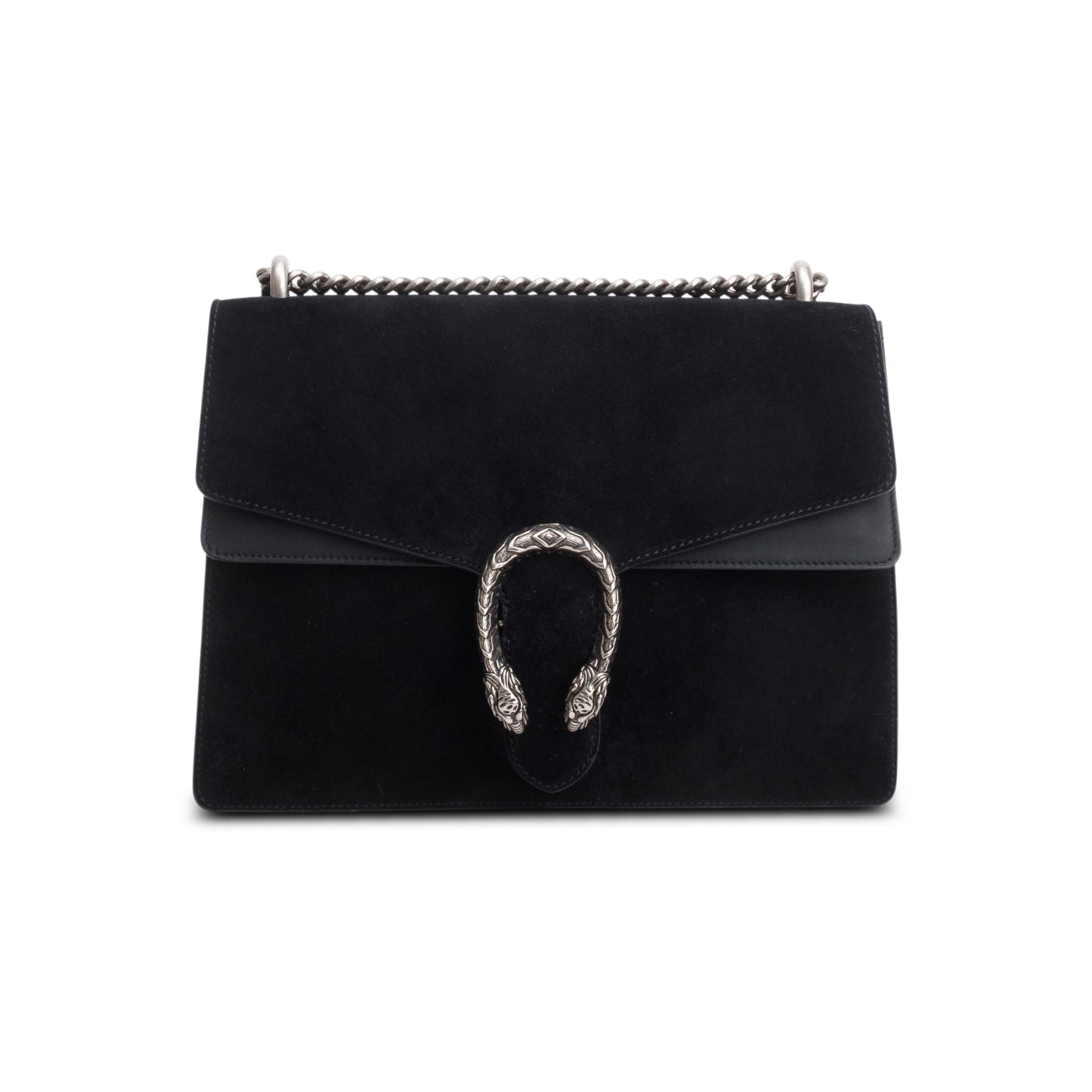 Gucci Black Suede Dionysus Medium Shoulder Bag