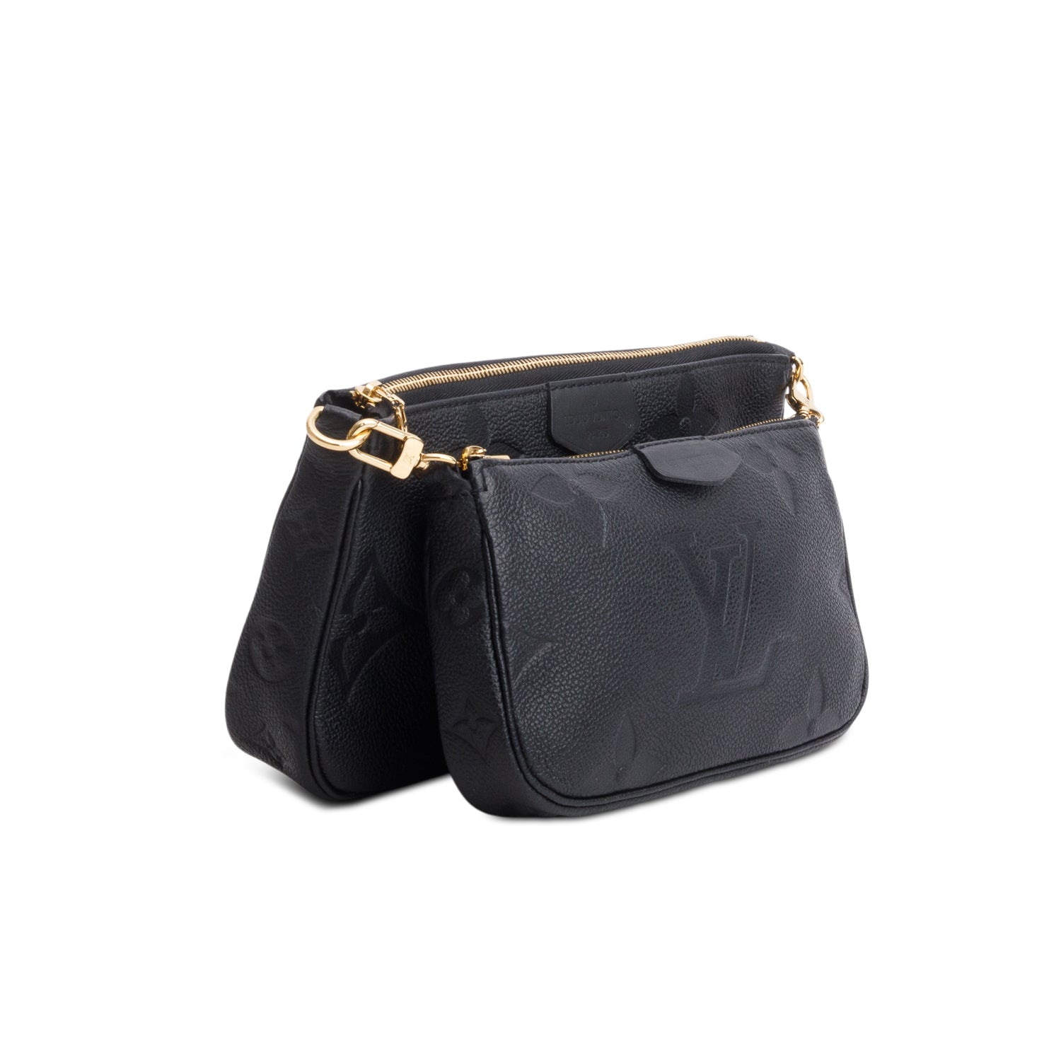 Louis Vuitton Black Monogram Empreinte Leather Multi-Pochette Accessoires w/ Box & Straps