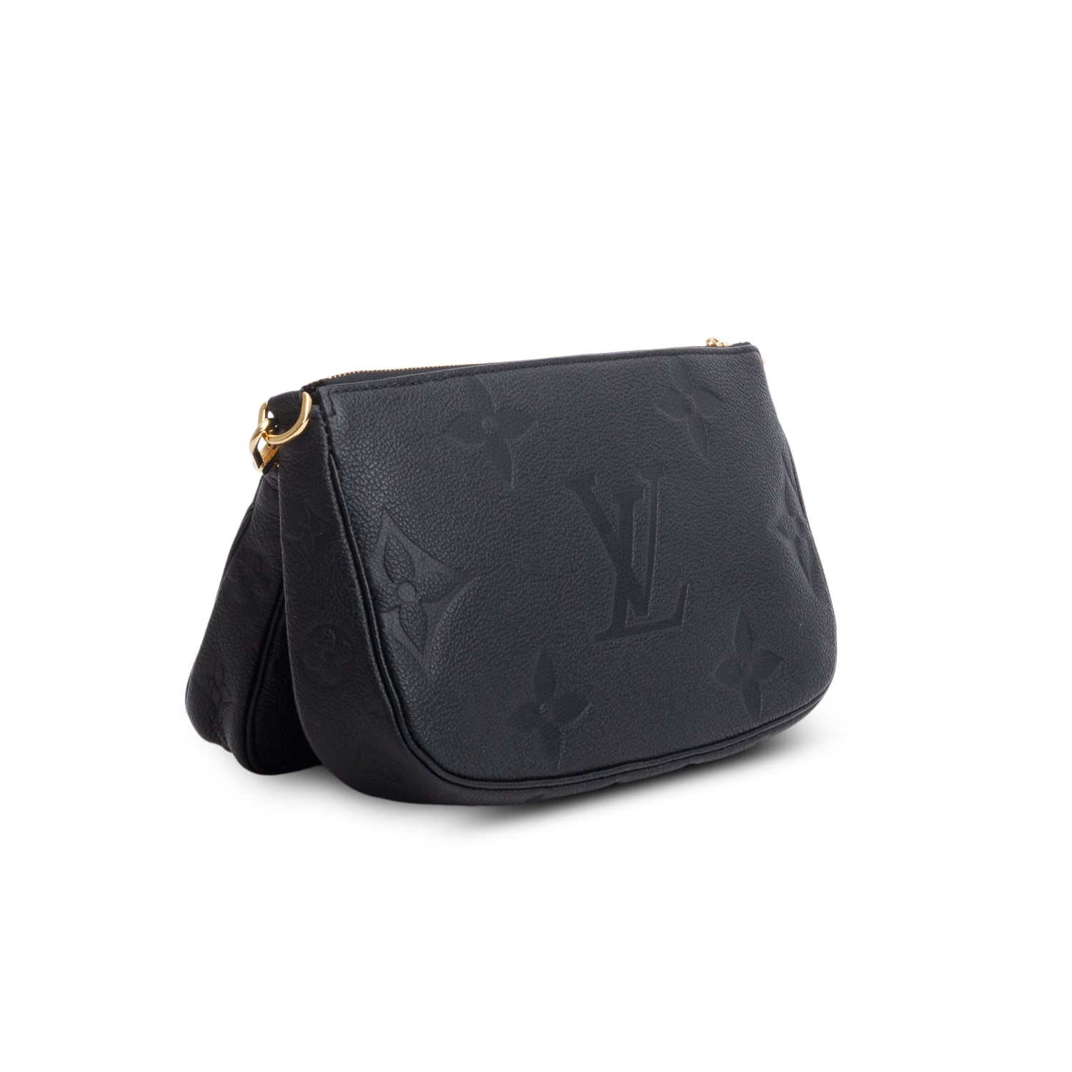 Louis Vuitton Black Monogram Empreinte Leather Multi-Pochette Accessoires w/ Box & Straps