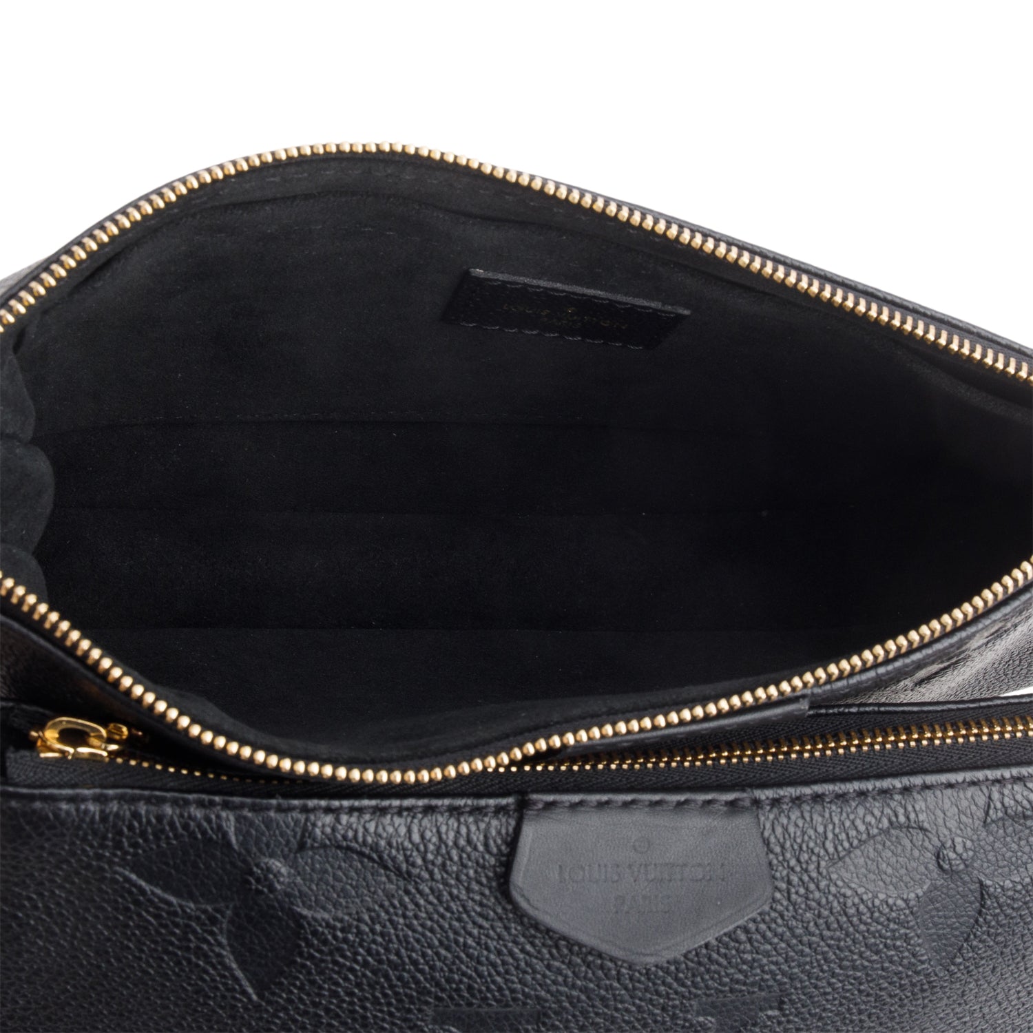 Louis Vuitton Black Monogram Empreinte Leather Multi-Pochette Accessoires w/ Box & Straps