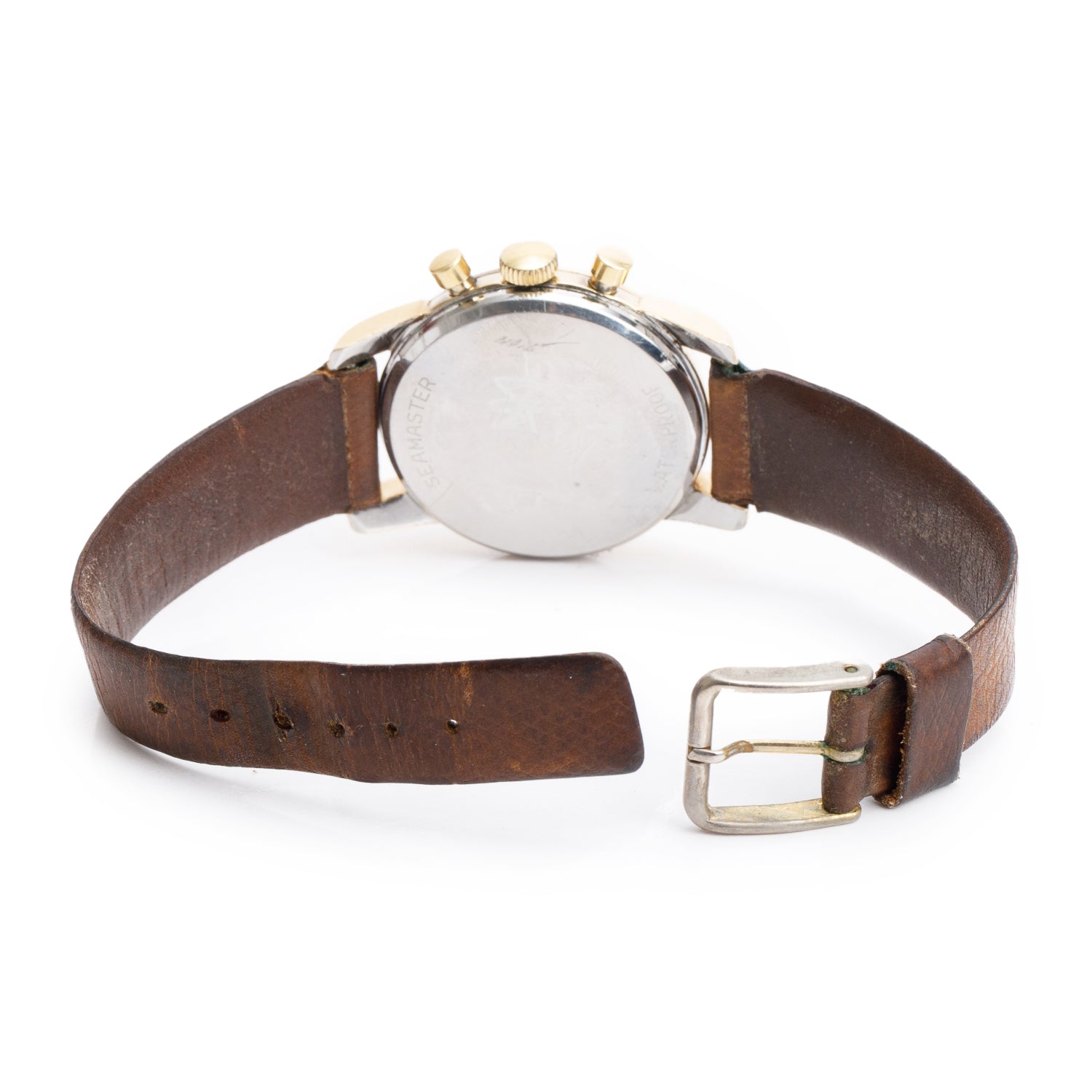 Omega Vintage Gold-Plated Stainless Steel Seamaster 34 MM Manual Chronograph Watch