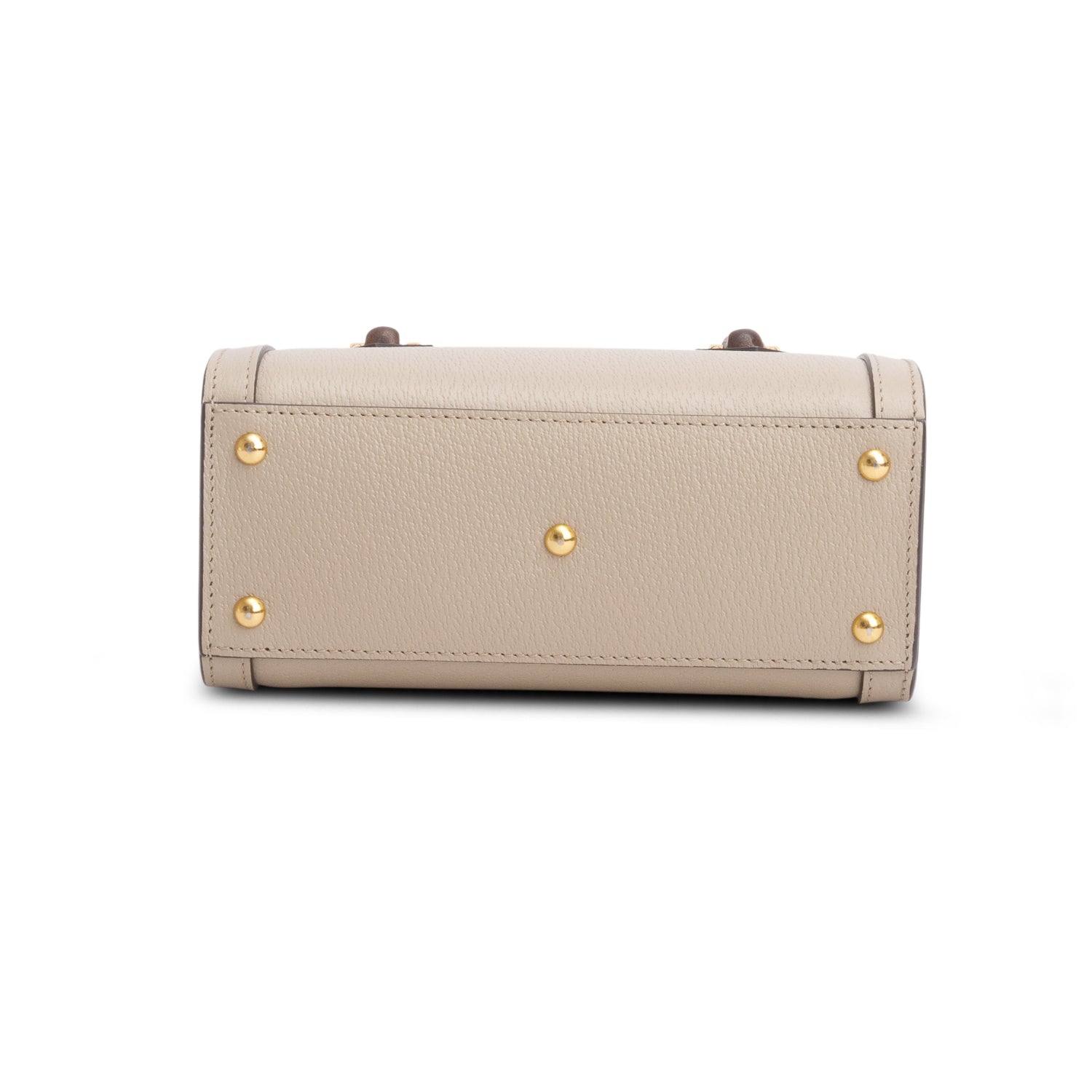 Gucci Taupe Calfskin Leather Diana Mini Tote Bag w/ Strap